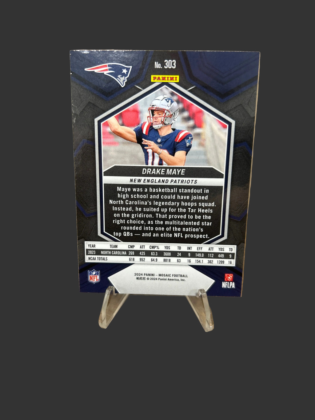 Drake Maye 2024 Panini Phoenix Base Rookie RC #179 New England Patriots