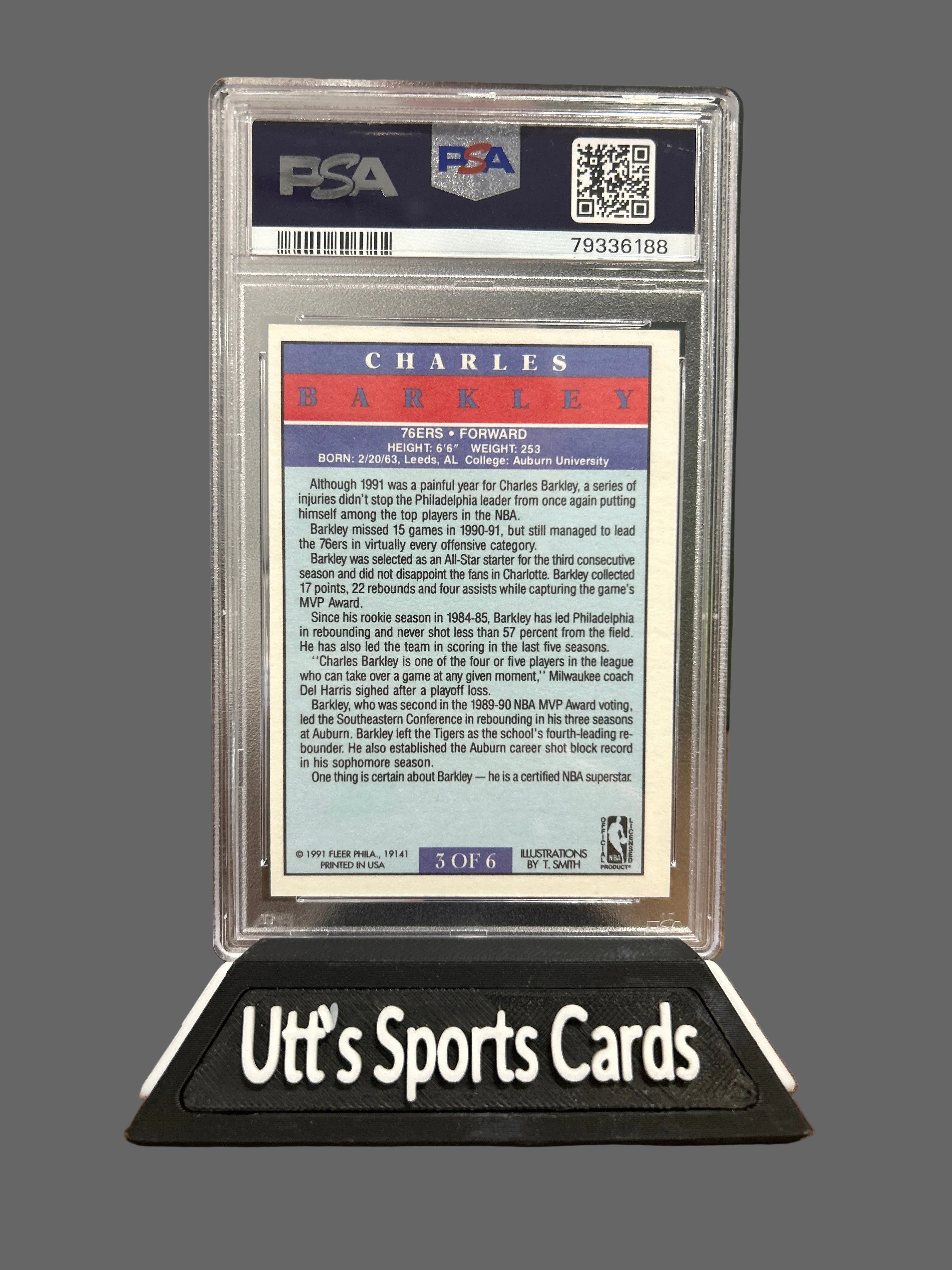 1991-92 Fleer Pro Vision Charles Barkley #3 HOF (PSA 9)
