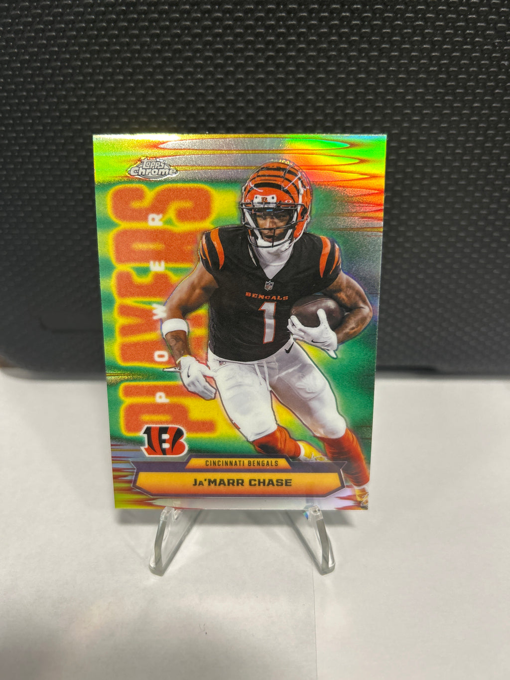 Topps Chrome - Power Players Refractor Ja'Marr Chase #PP-21 Bengals Football