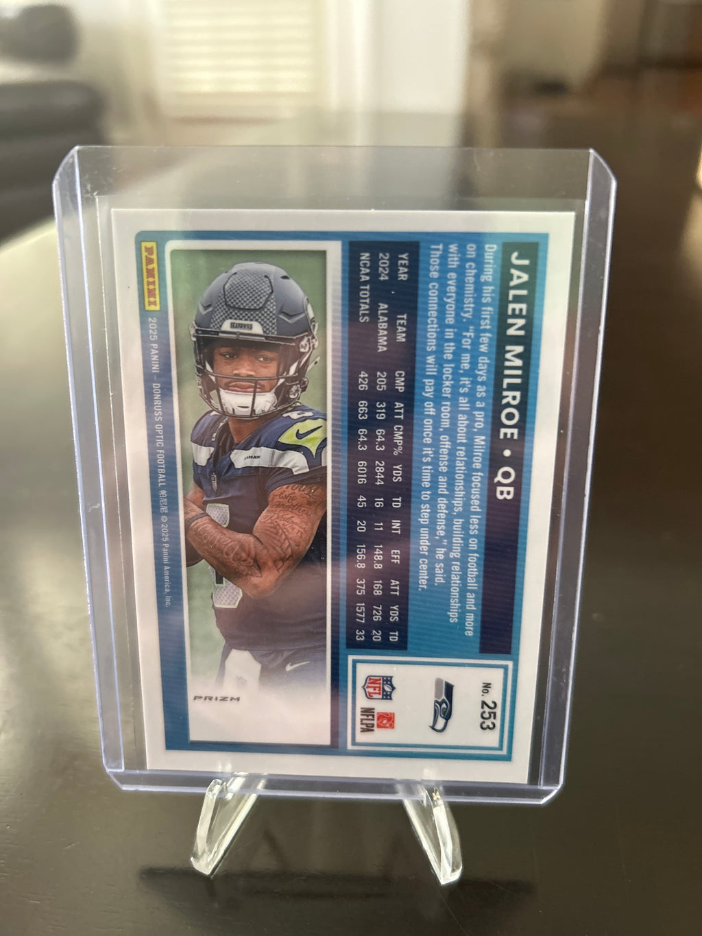 🔥ROOKIE🔥 Panini Optic Rated Rookie Jalen Milroe #253 Green Velocity Seahawks …