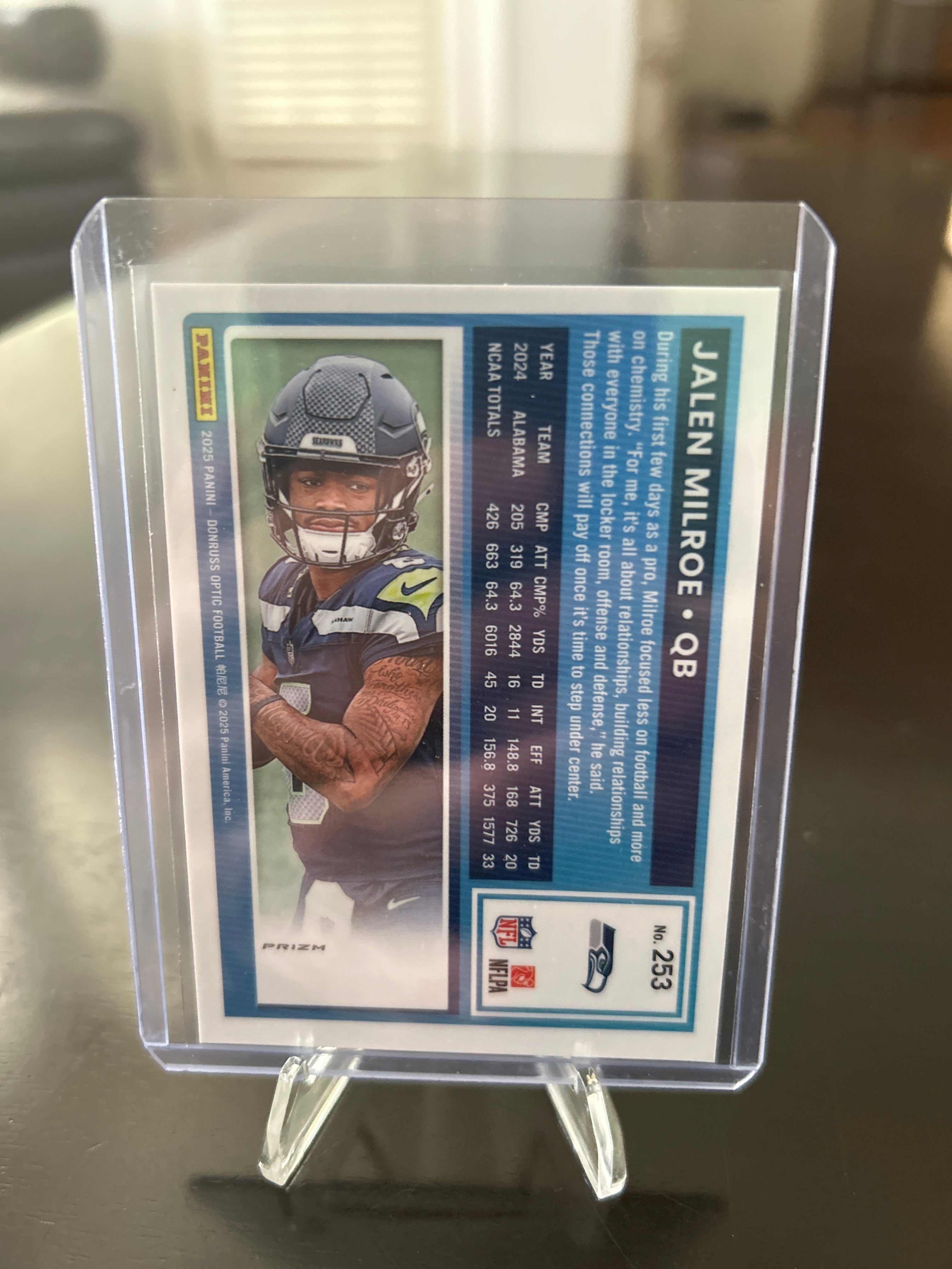 🔥ROOKIE🔥 Panini Optic Rated Rookie Jalen Milroe #253 Green Velocity Seahawks …