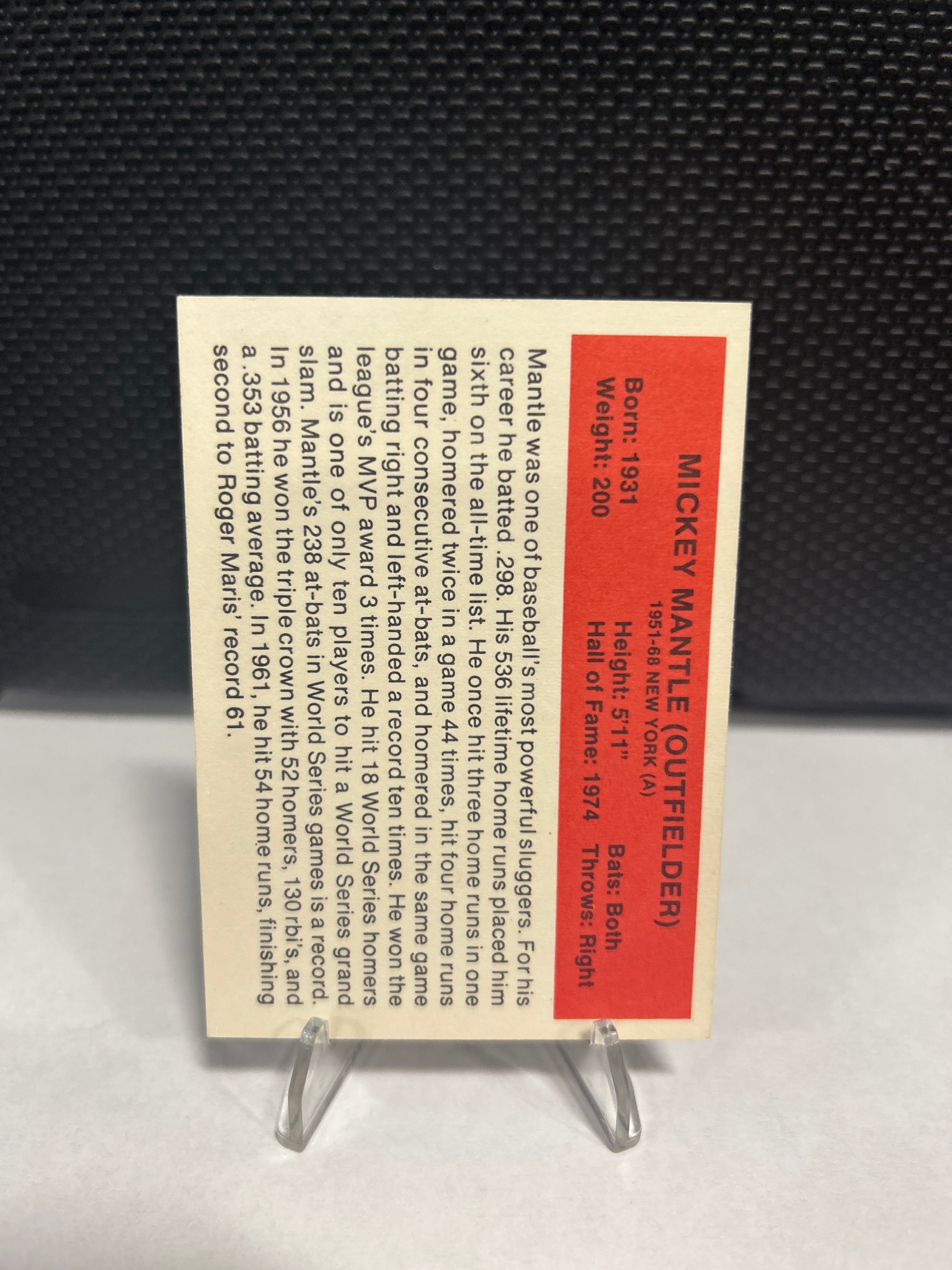 Mickey Mantle 1987 Hygrade All-Time Greats - Yankees