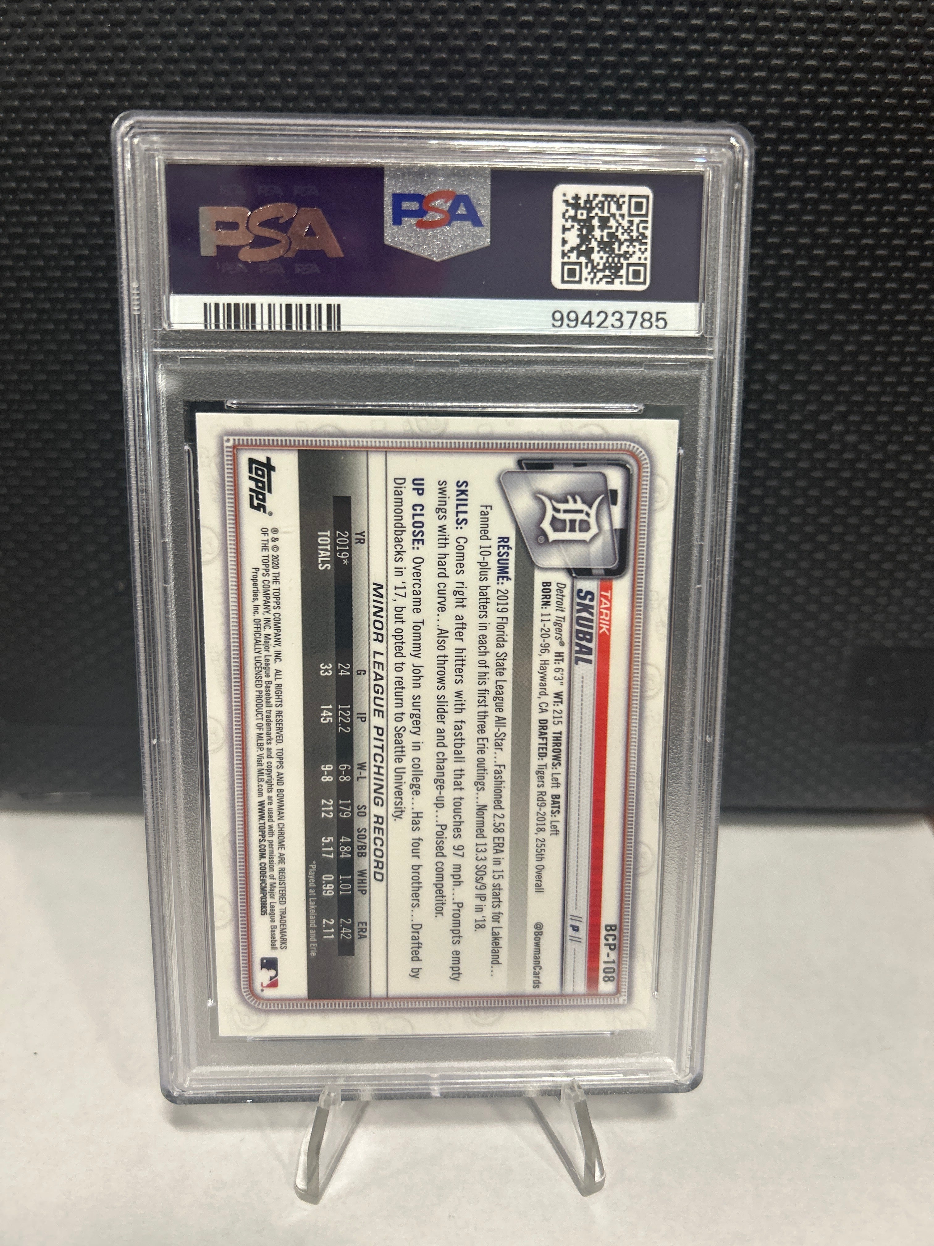 2020 Bowman - Chrome Prospects Tarik Skubal #BCP-108 Mojo Refractor (RC)