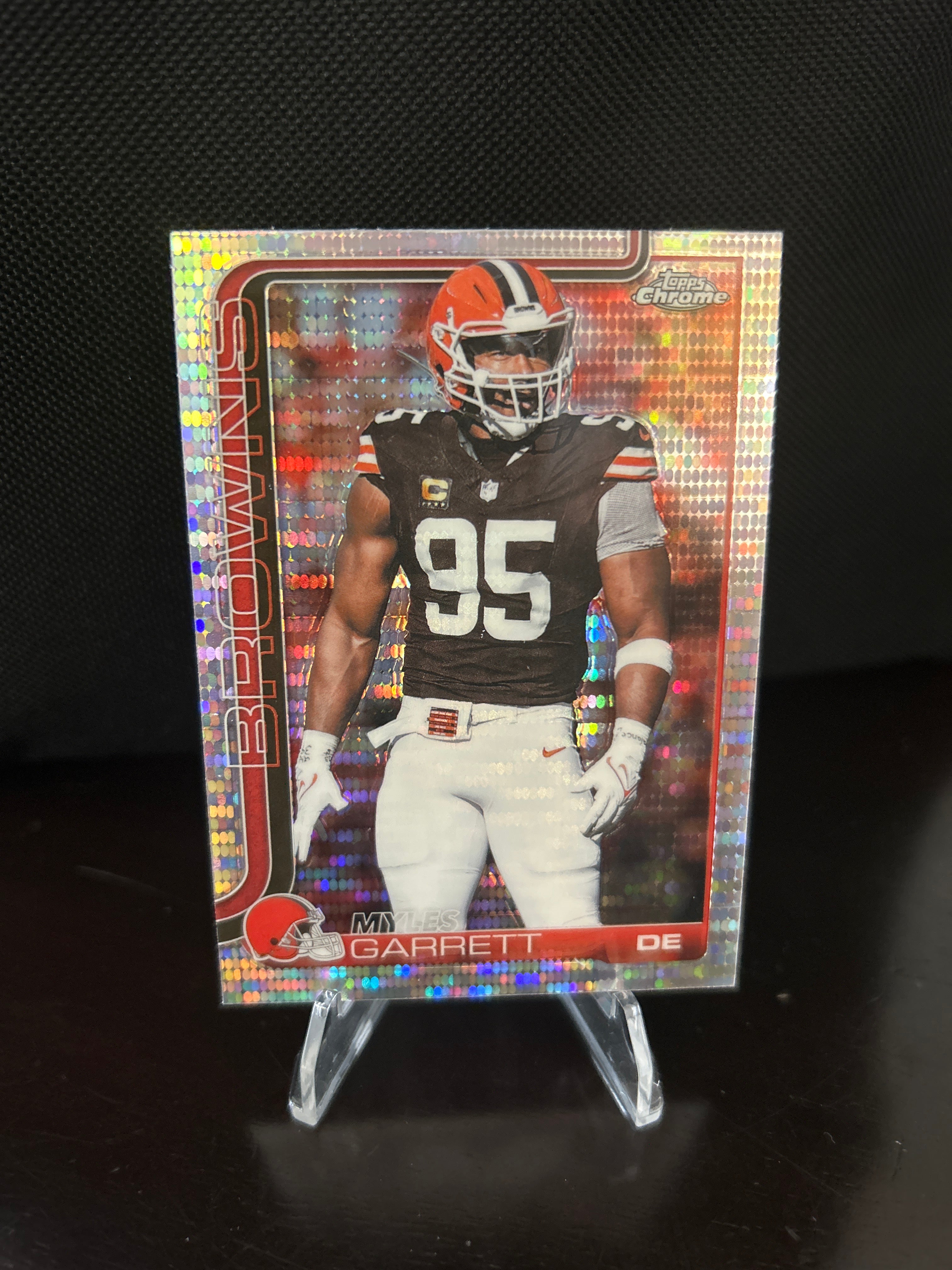 2025 Topps Chrome-Myles Garrett Pulsar Refractor #70 Cleveland Browns