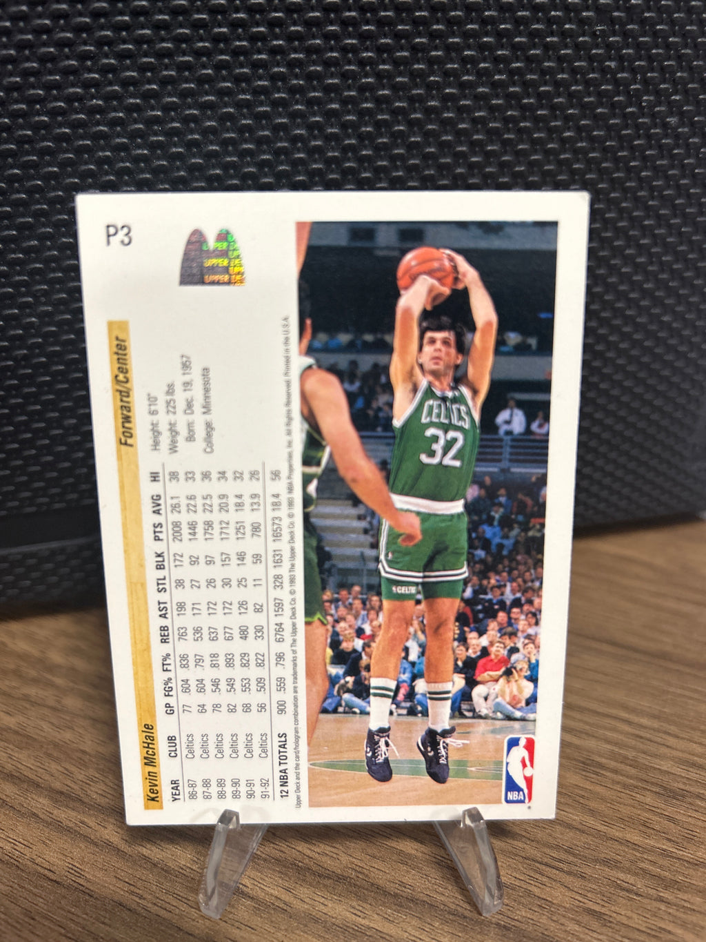 1992 -93 UPPER DECK NBA MCDONALDS CARD BOSTON CELTICS KEVIN McHALE #P3