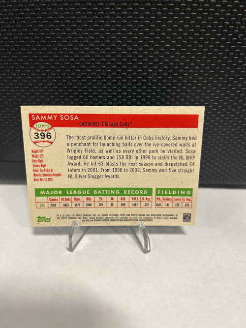 #396 Sammy Sosa 2025 Topps Chrome Platinum Chicago Cubs