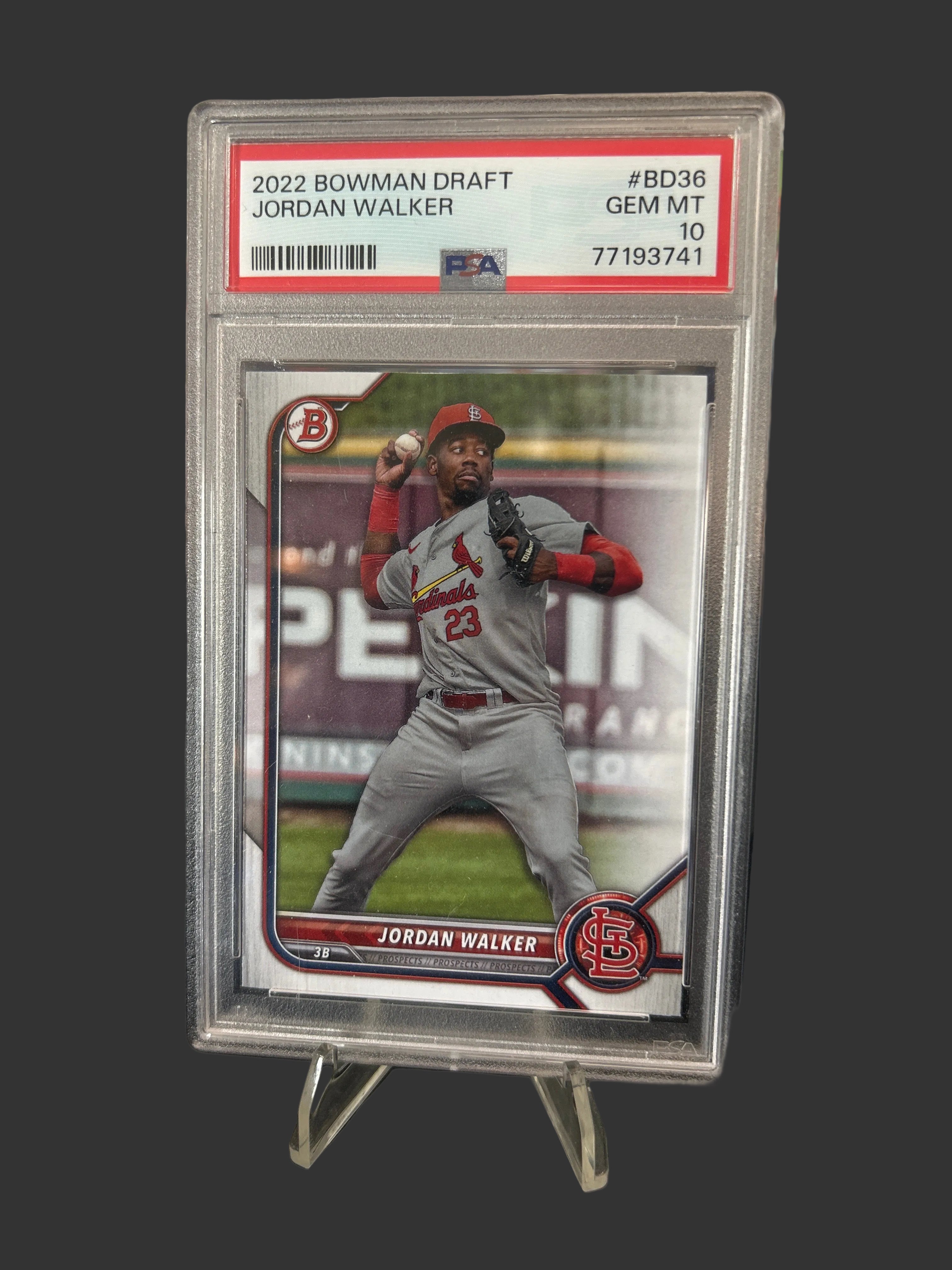 2022 Bowman Draft Jordan Walker #BD36 PSA Graded 10 Gem Mint 💎 Rookie RC