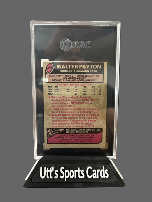 1977 Topps Football - Walter Payton #360 SGC 5 Chicago Bears