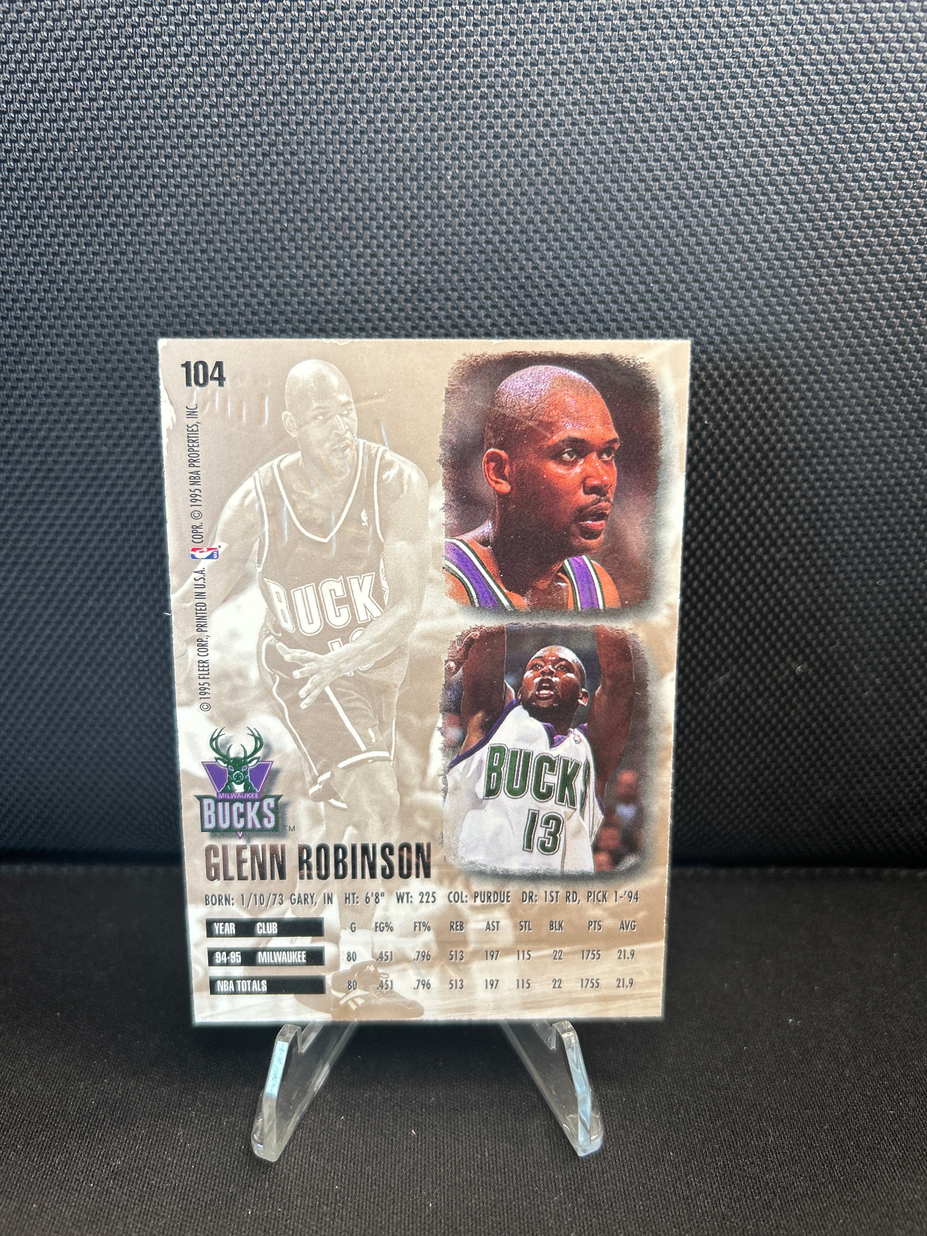 1995-96 Fleer Ultra Gold Medallion Edition #104 Glenn Robinson Milwaukee Bucks