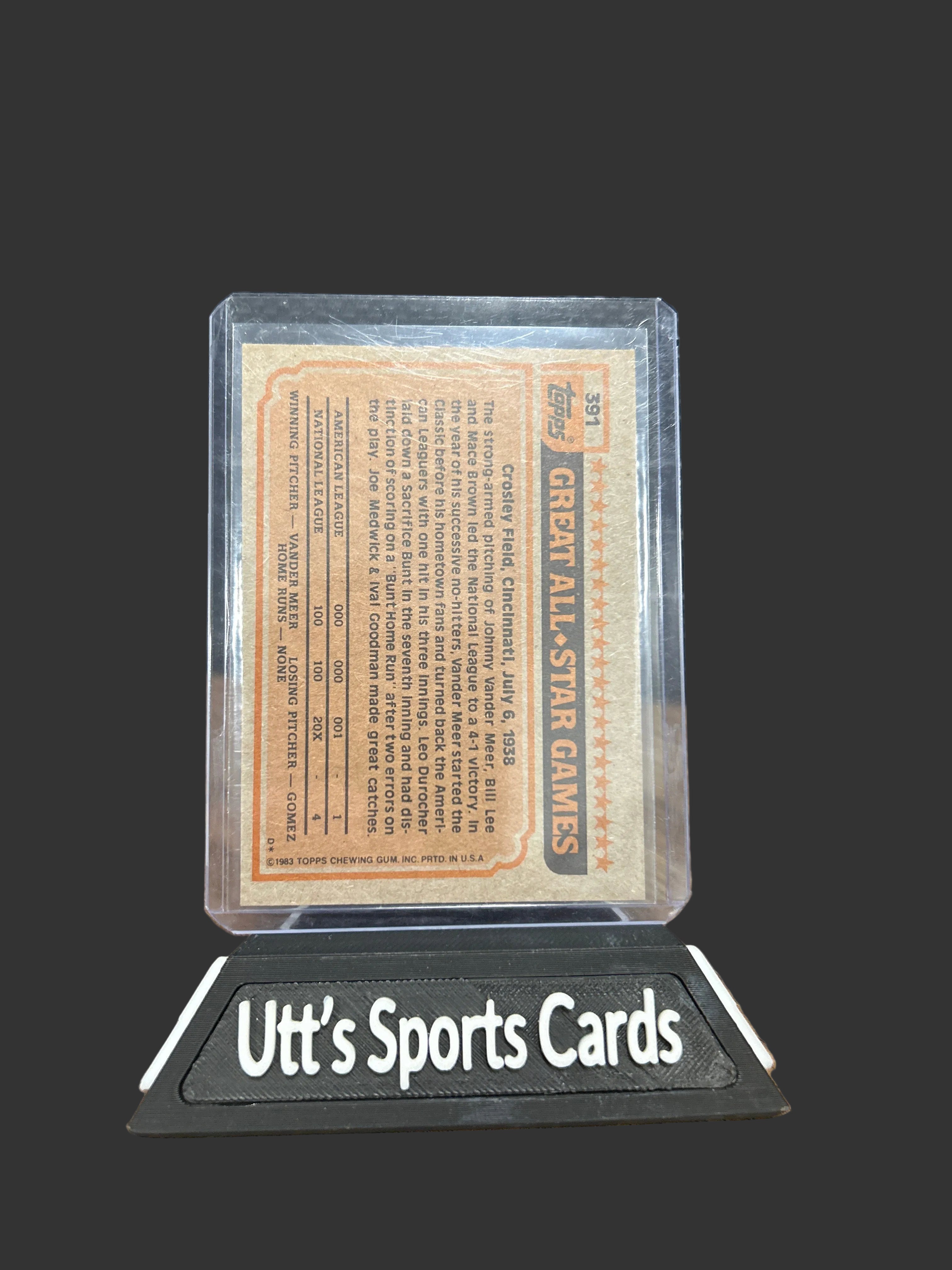 1983 Topps - All-Star Rickey Henderson #391 (Centered)