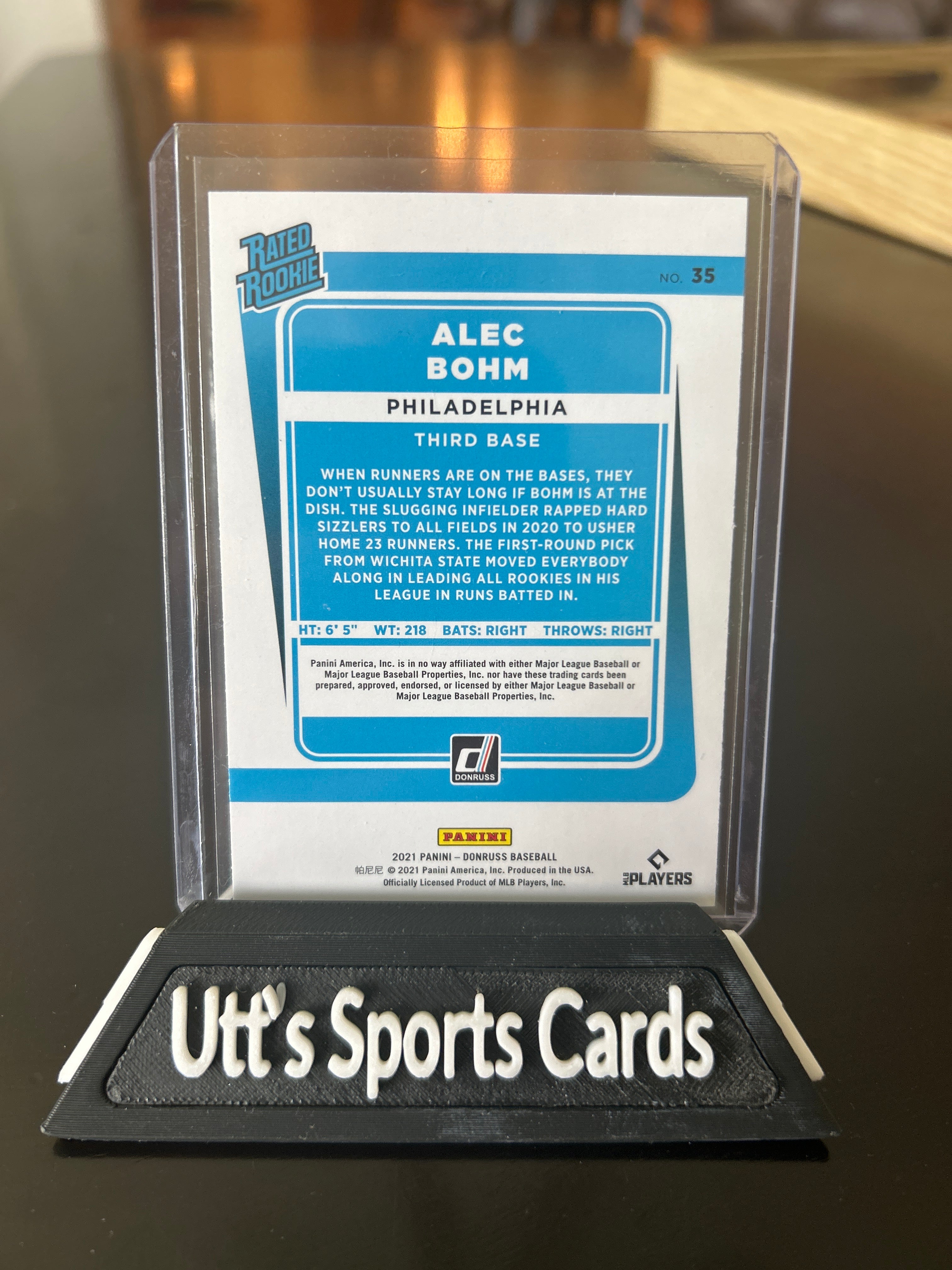 2021 Panini Donruss - Rated Rookies Alec Bohm #35 (RC)