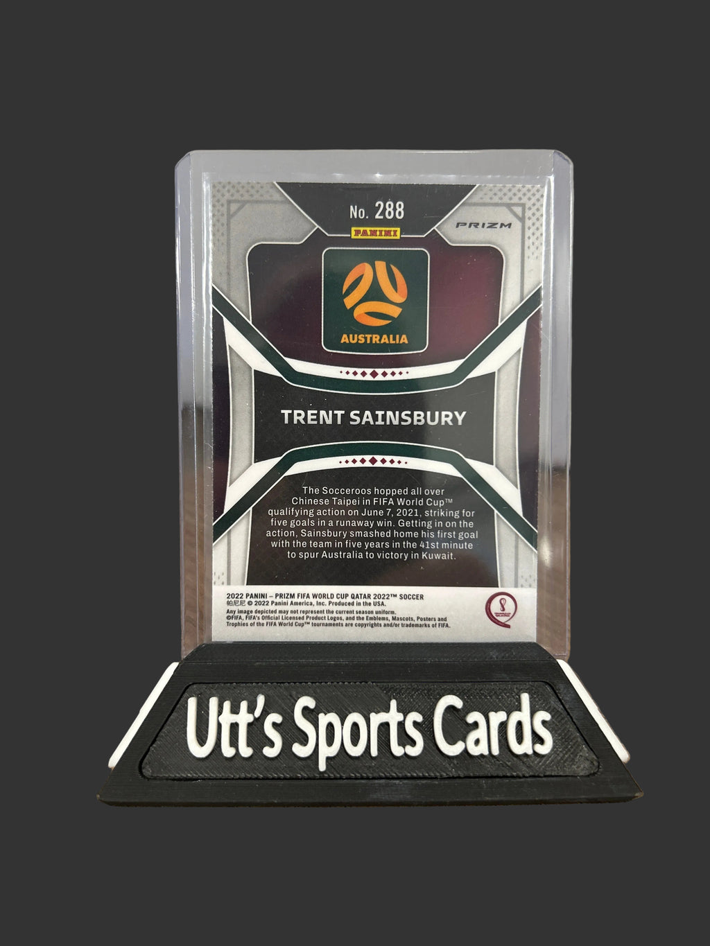 Trent Sainsbury - 2022 Panini Prizm FIFA World Cup #288 - GREEN WAVE PRIZM