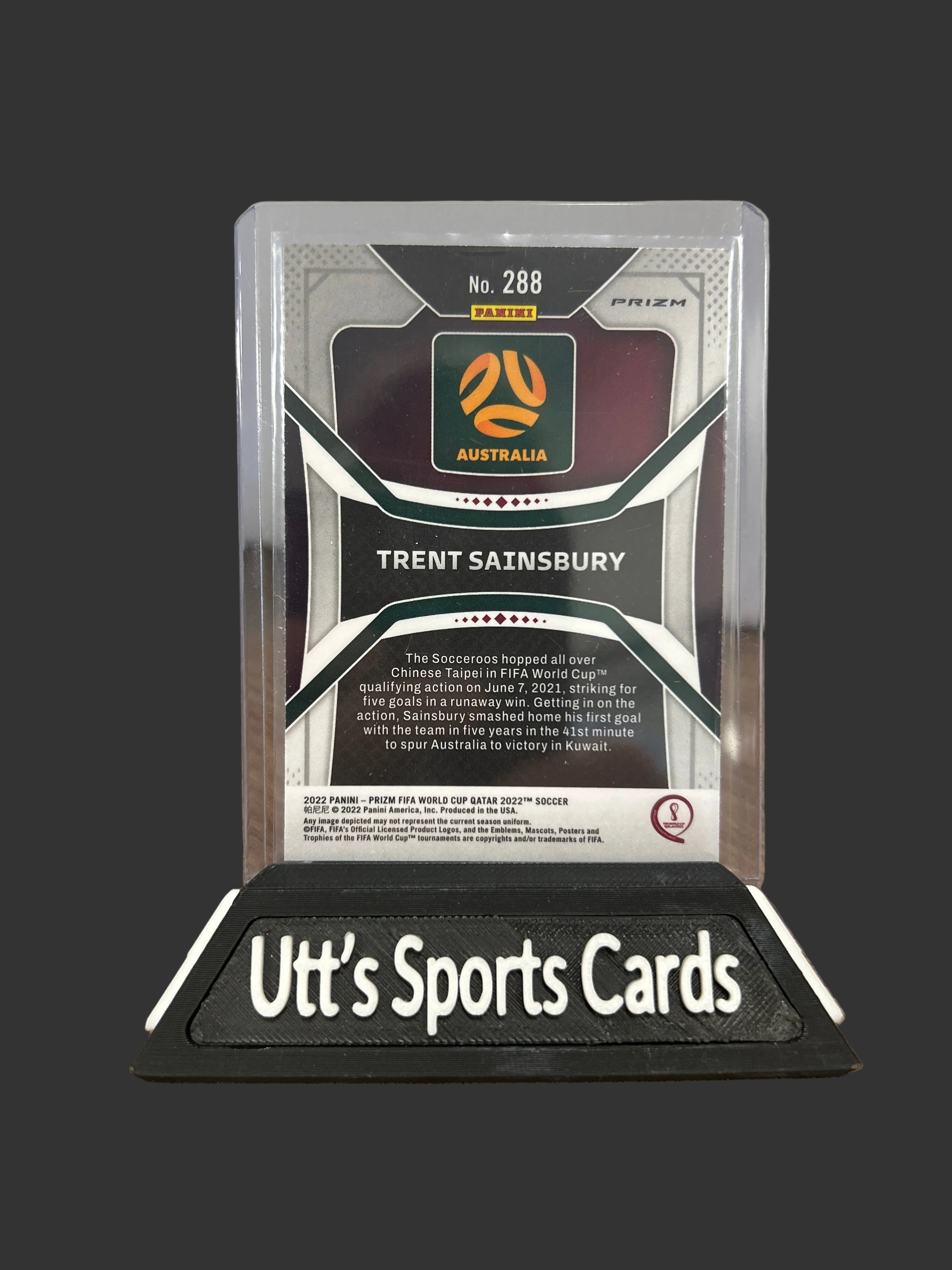 Trent Sainsbury - 2022 Panini Prizm FIFA World Cup #288 - GREEN WAVE PRIZM