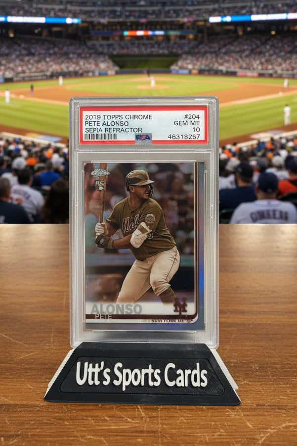 2019 Topps Chrome Baseball PETE ALONSO Sepia Refractor RC #204 PSA 10