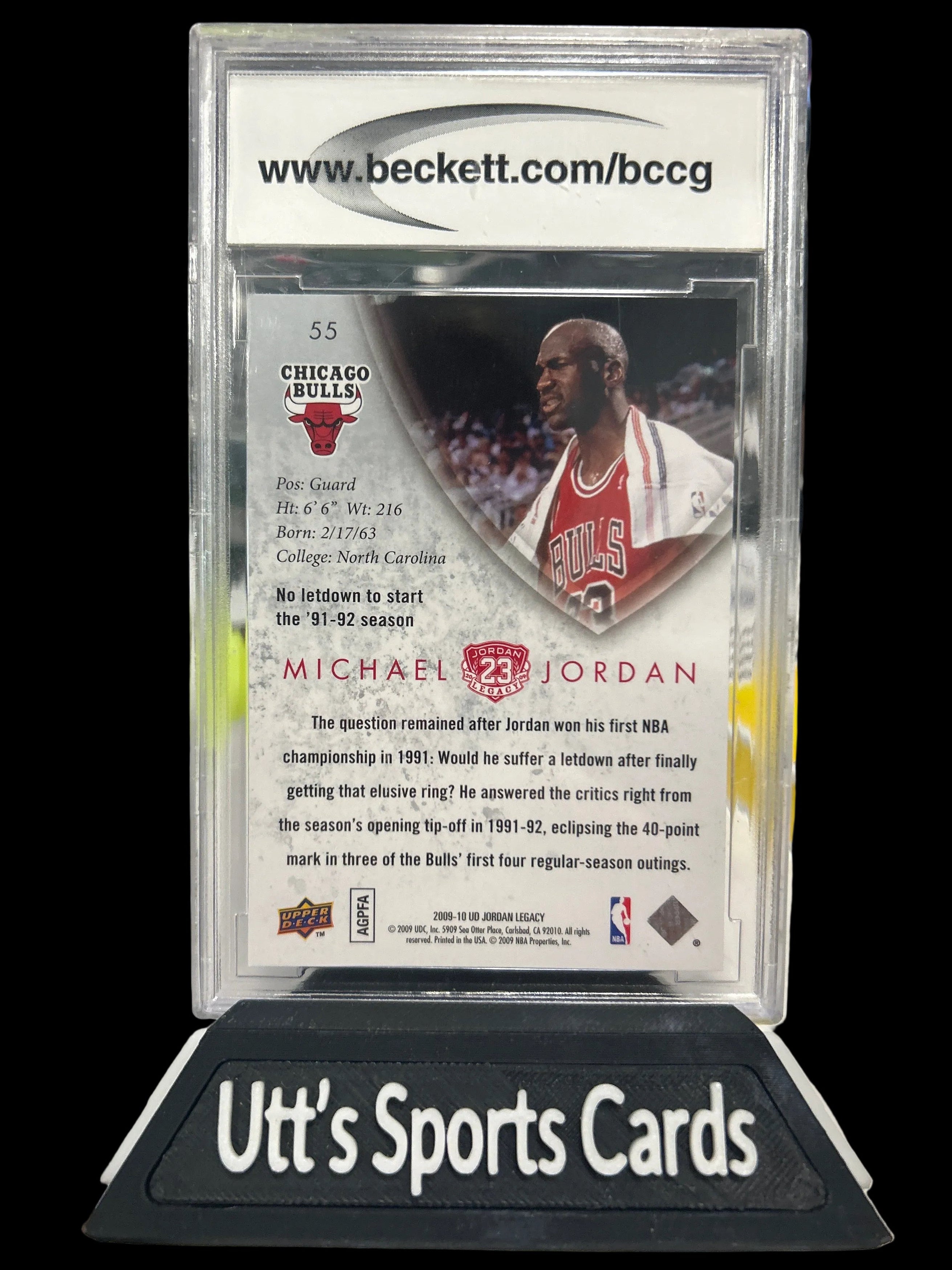 2009 UD Upper Deck Jordan Legacy Gold Michael Jordan #55 BCCG 10