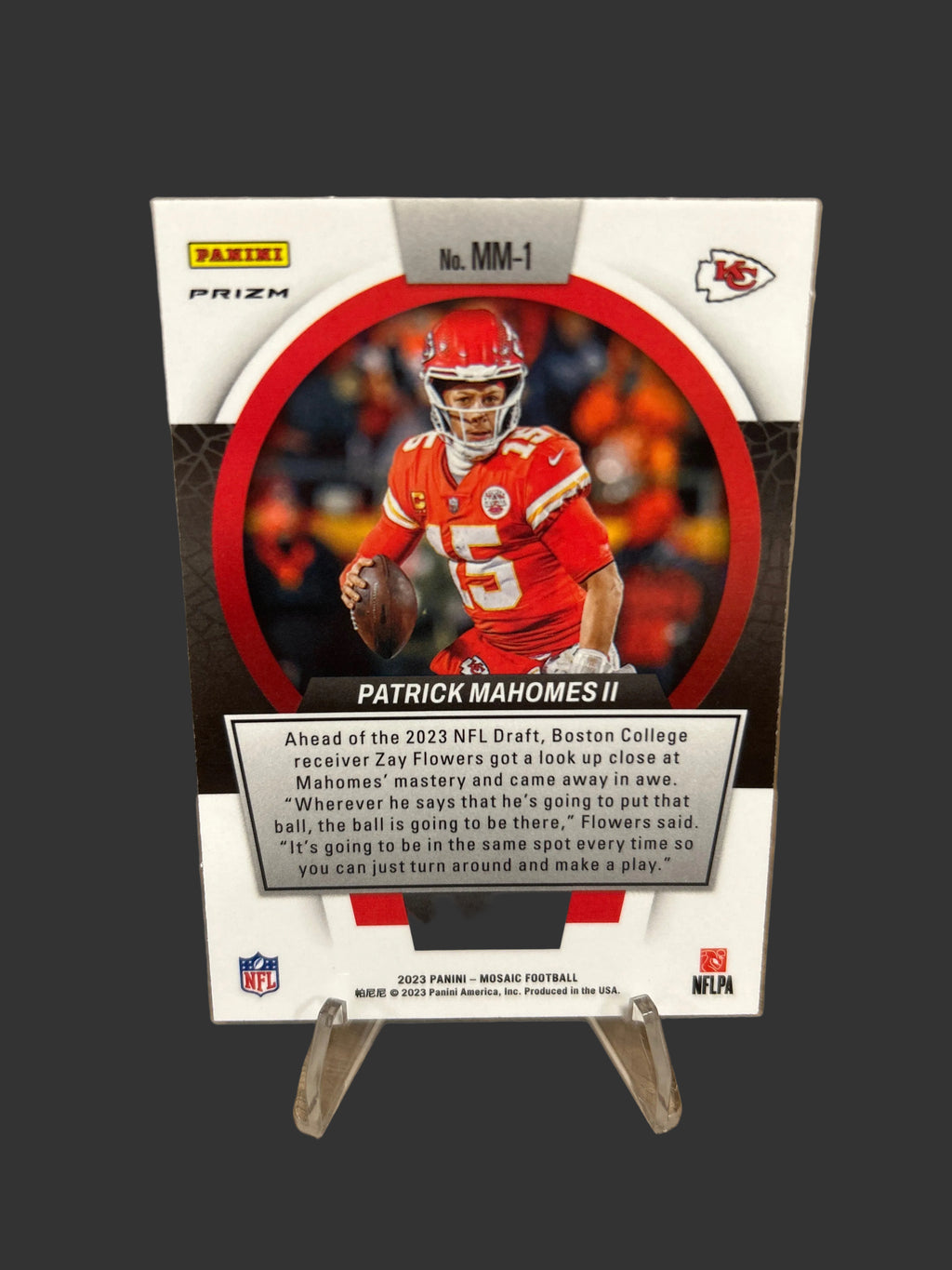 2023 Panini Mosaic Patrick Mahomes II #MM-1 Men Of Mastery Silver Disco Prizm