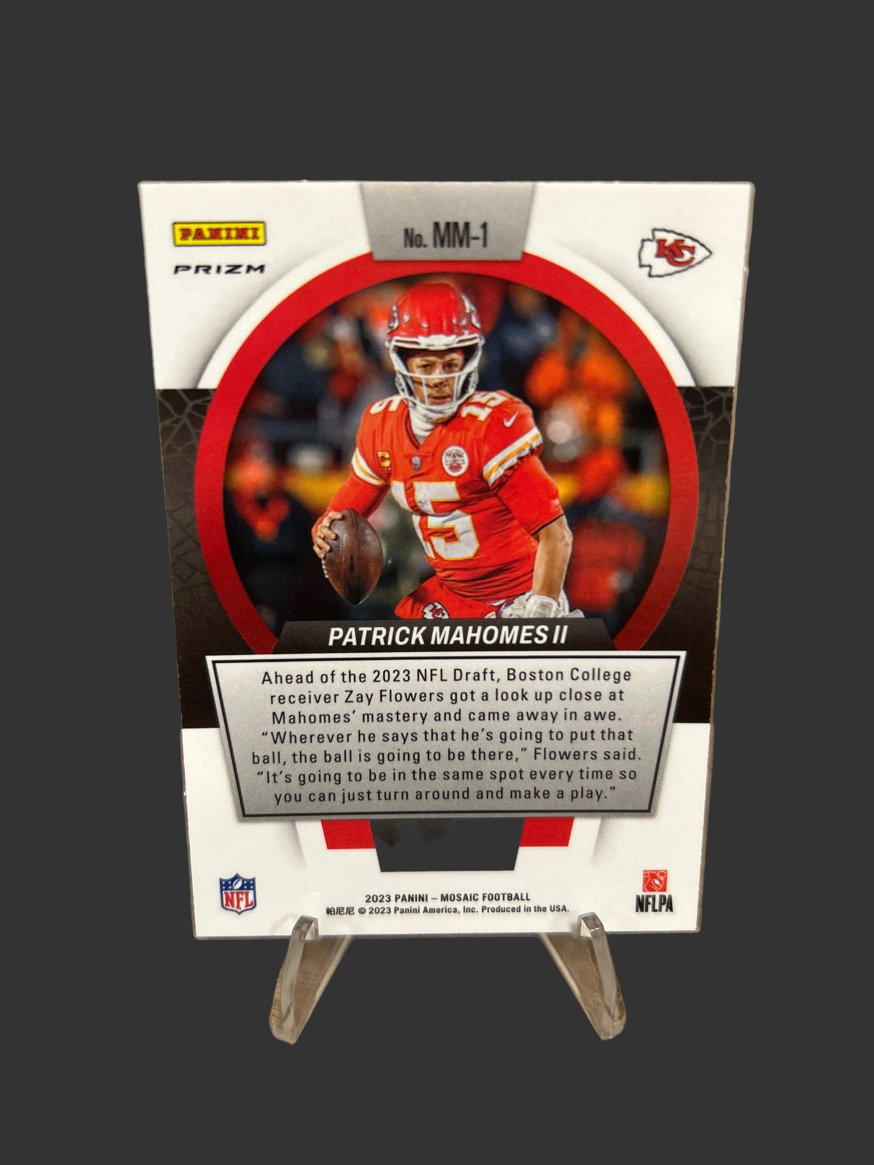 2023 Panini Mosaic Patrick Mahomes II #MM-1 Men Of Mastery Silver Disco Prizm