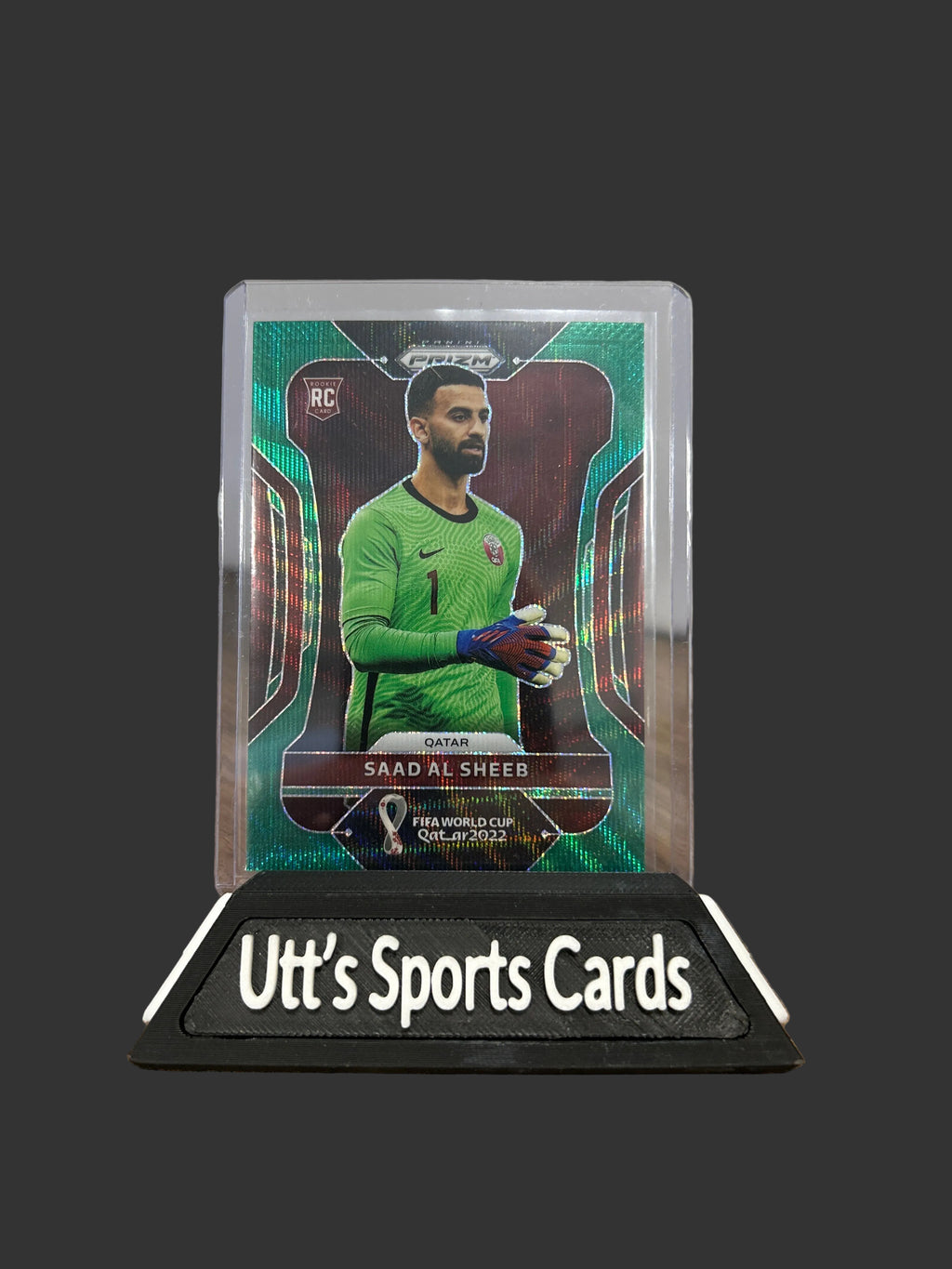 2022-23 Panini Soccer Prizm World Cup Saad Al Sheeb Green Wave #190
