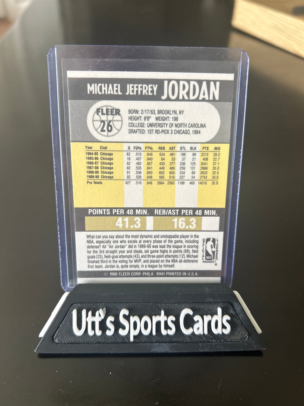 1990-91 Fleer Michael Jordan #26 Bulls