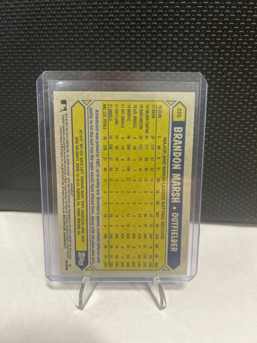 2022 Topps Archives Brandon Marsh Rookie No. 220