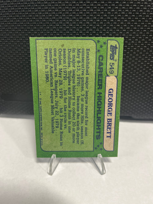 1982 Topps - All-Star George Brett #549