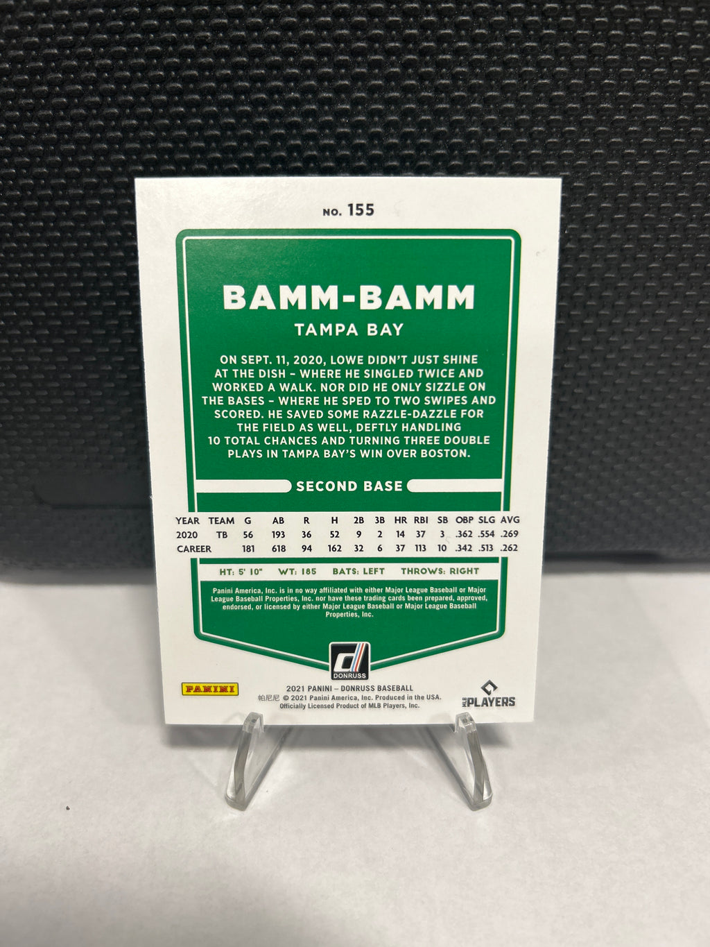 2021 Panini Donruss Bamm-Bamn Name Variation Red Foil No. 155