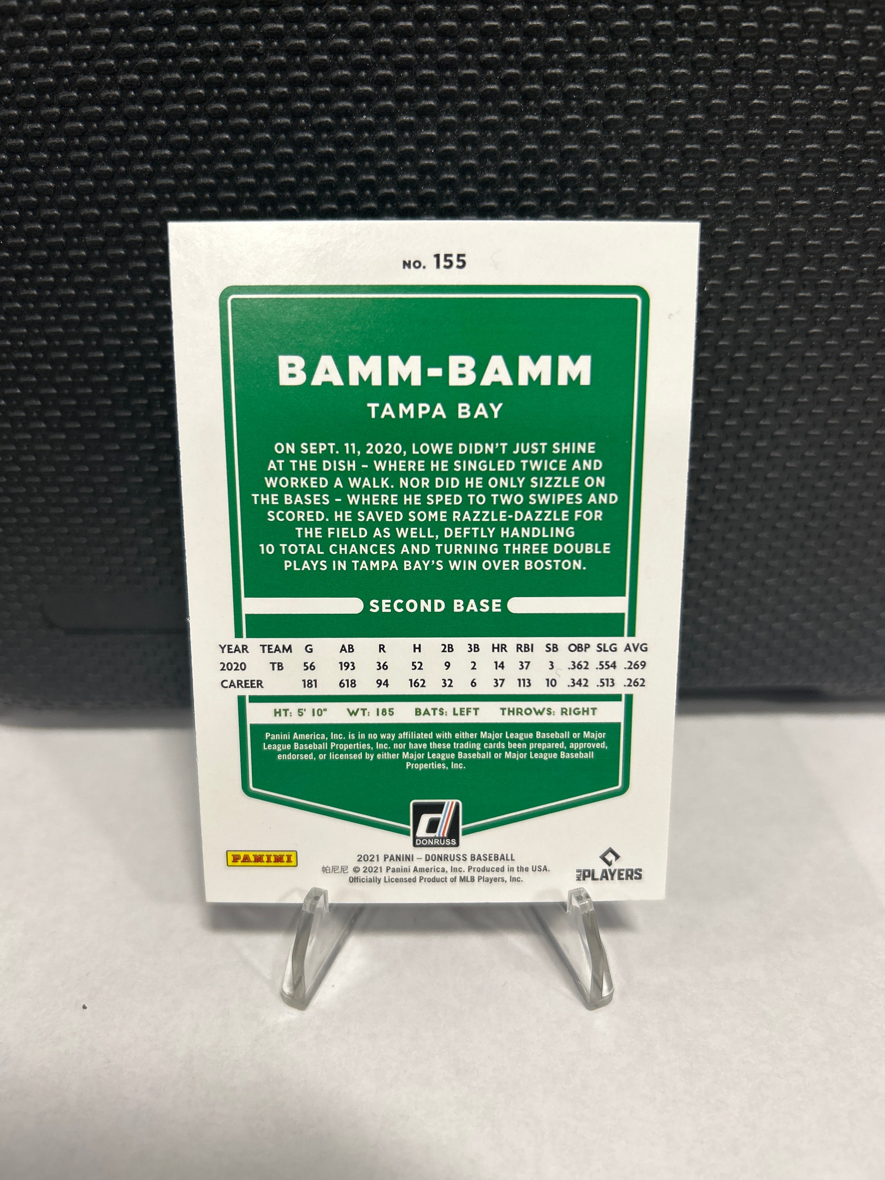 2021 Panini Donruss Bamm-Bamn Name Variation Red Foil No. 155