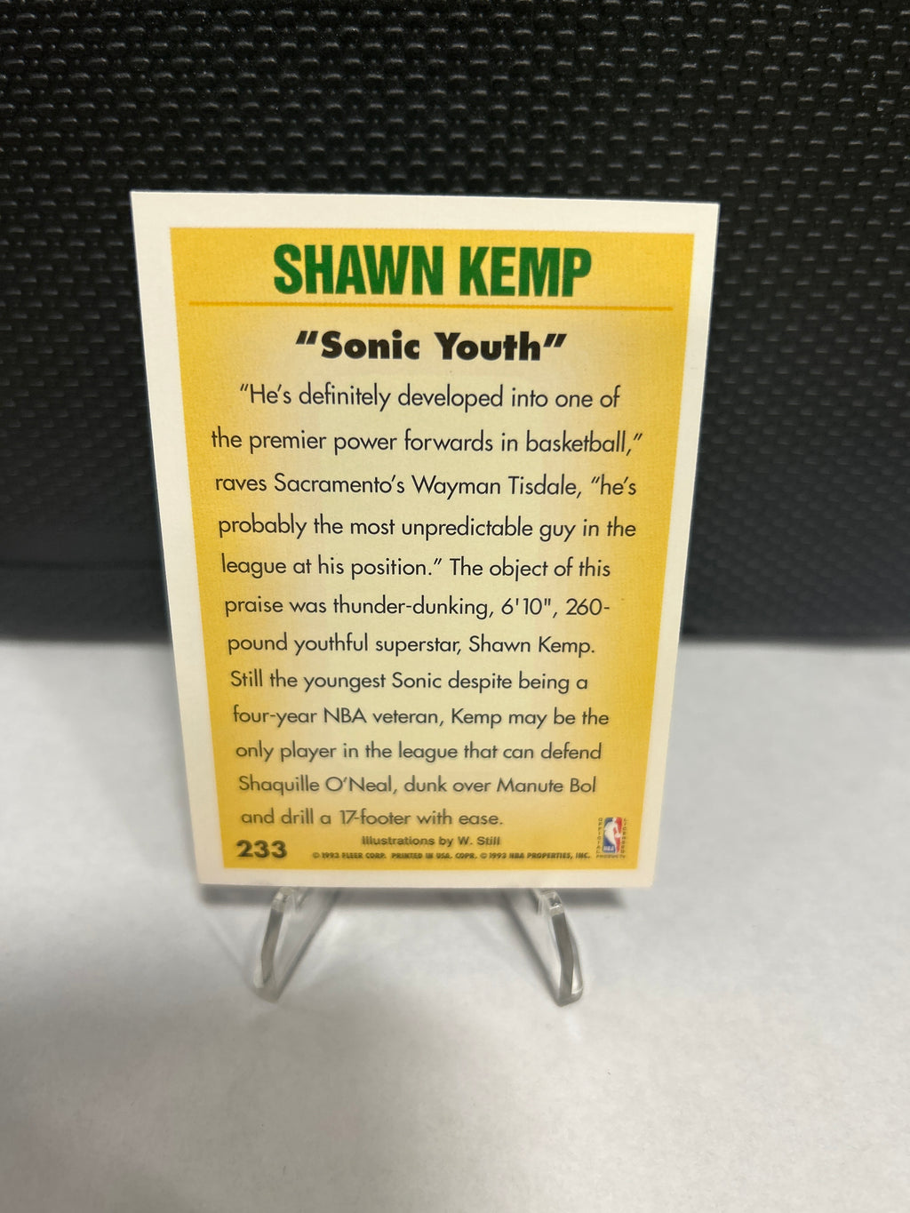 1993-1994 Fleer Sonic Youth #233 Shawn Kemp   Basketball Super Sonics