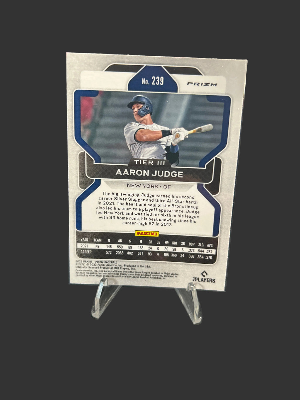 2022 Panini Prizm - Tier III Aaron Judge #239 Red White & Blue Prizm