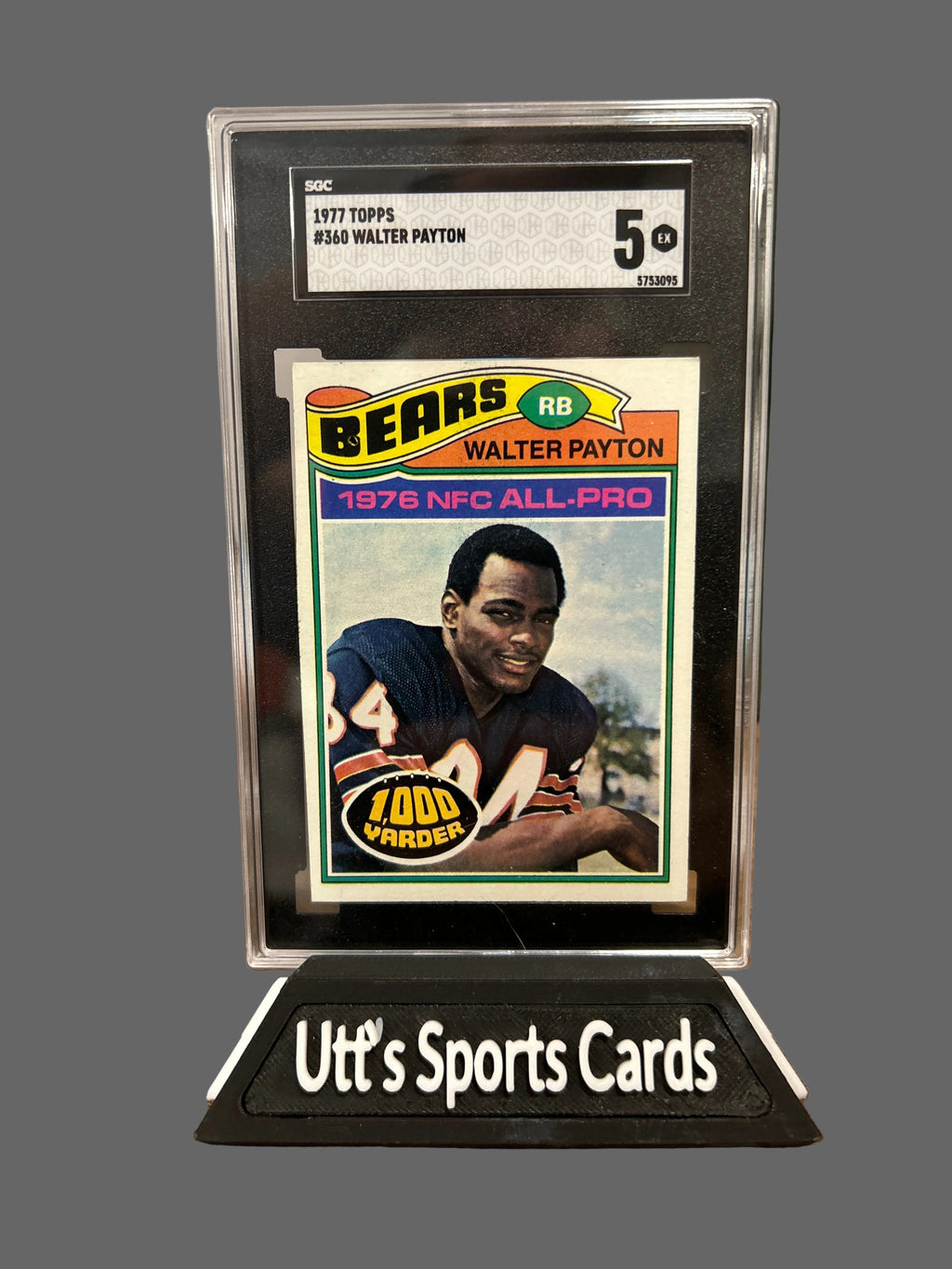 1977 Topps Football - Walter Payton #360 SGC 5 Chicago Bears