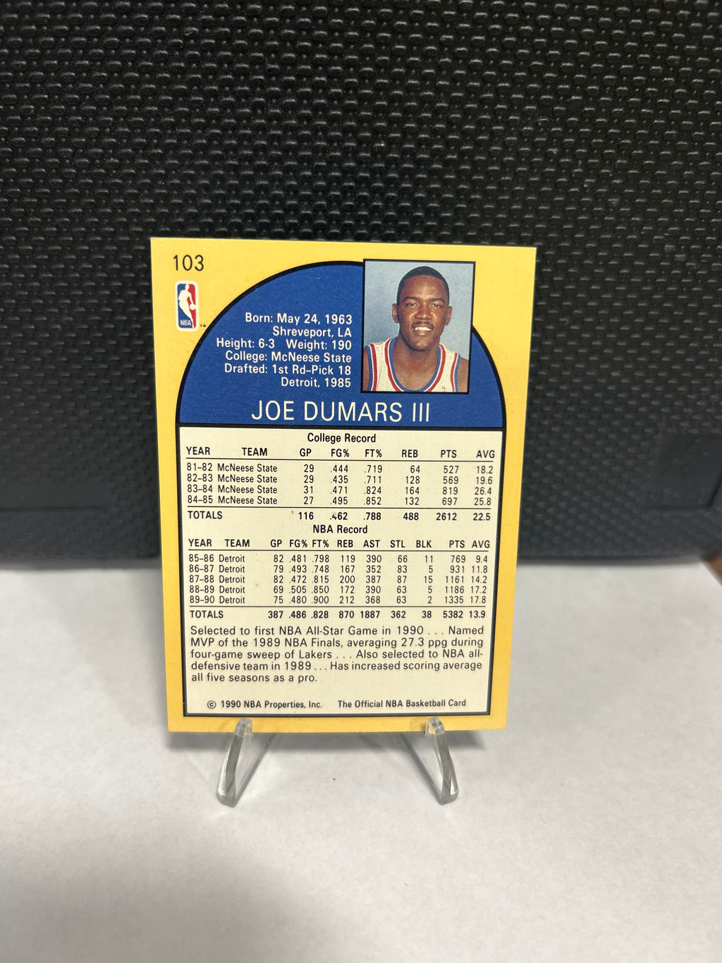 1990-91 NBA Hoops #103 Joe Dumars
