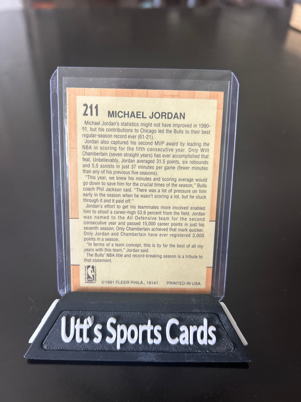 Michael Jordan Fleer 1991 All-Star Team Card #211 Rare HOF 🐐 Chicago Bulls!
