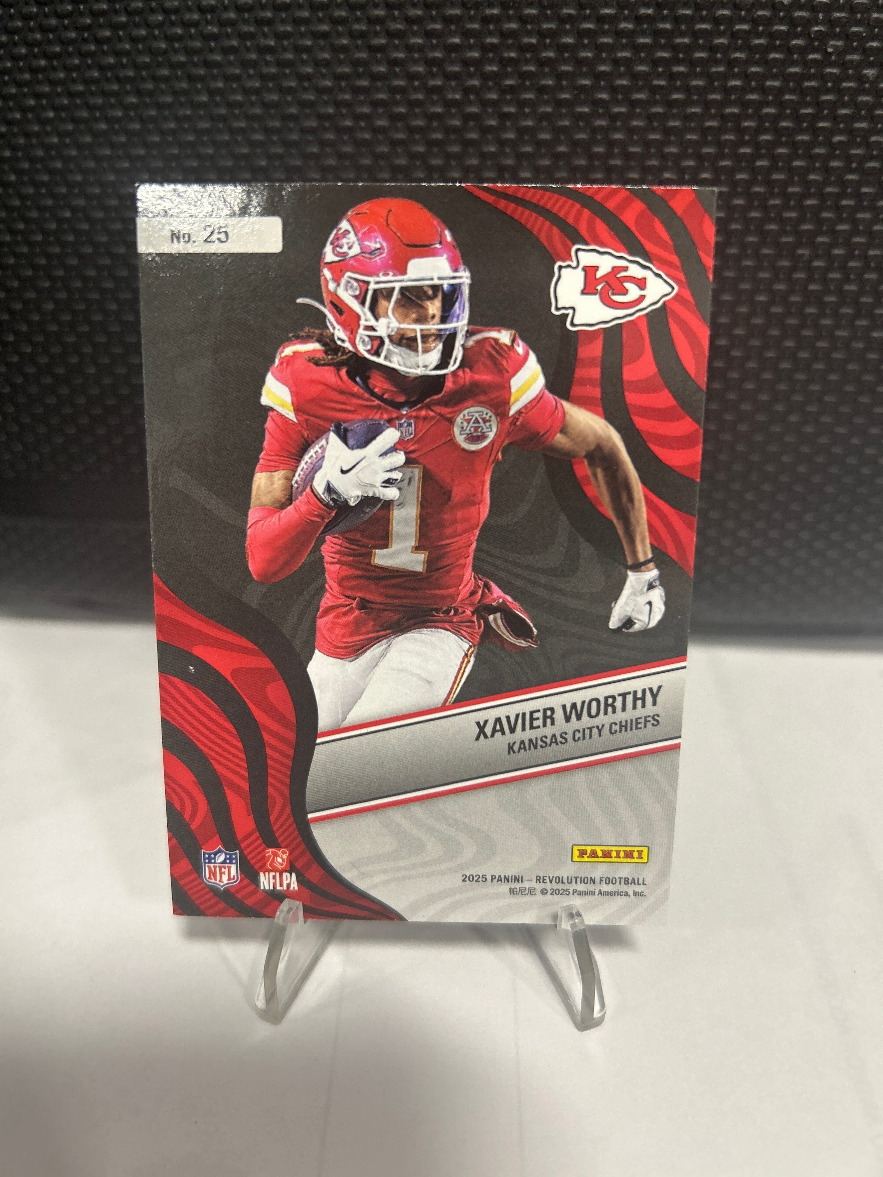 Xavier Worthy 2025 Panini Revolution NFL Football NEW WAVE #25 KC Chiefs. A43