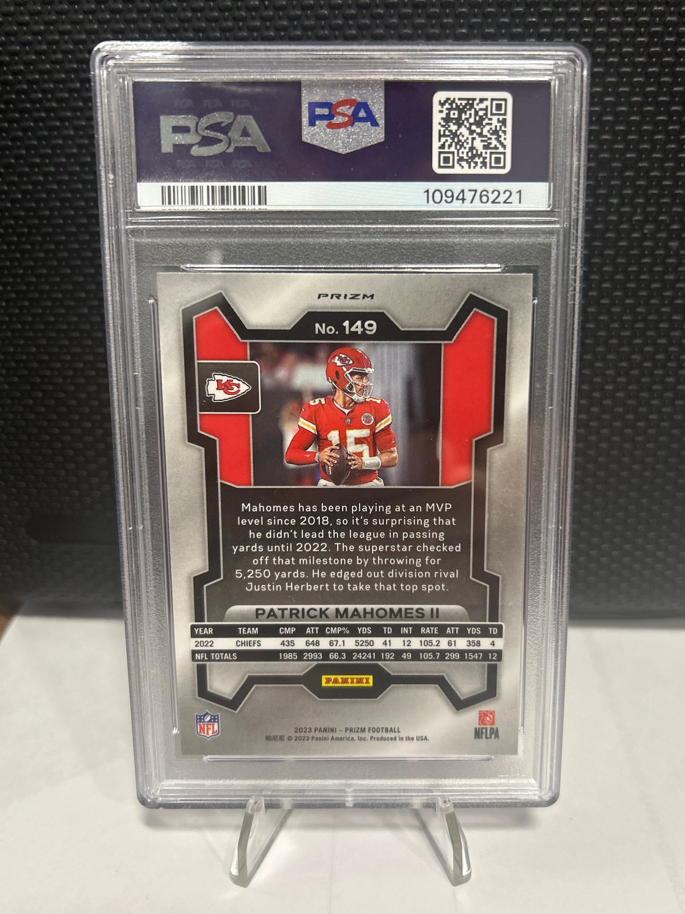 2023 Prizm Patrick Mahomes II Orange Disco #149 - PSA 10 GEM MT - CHIEFS
