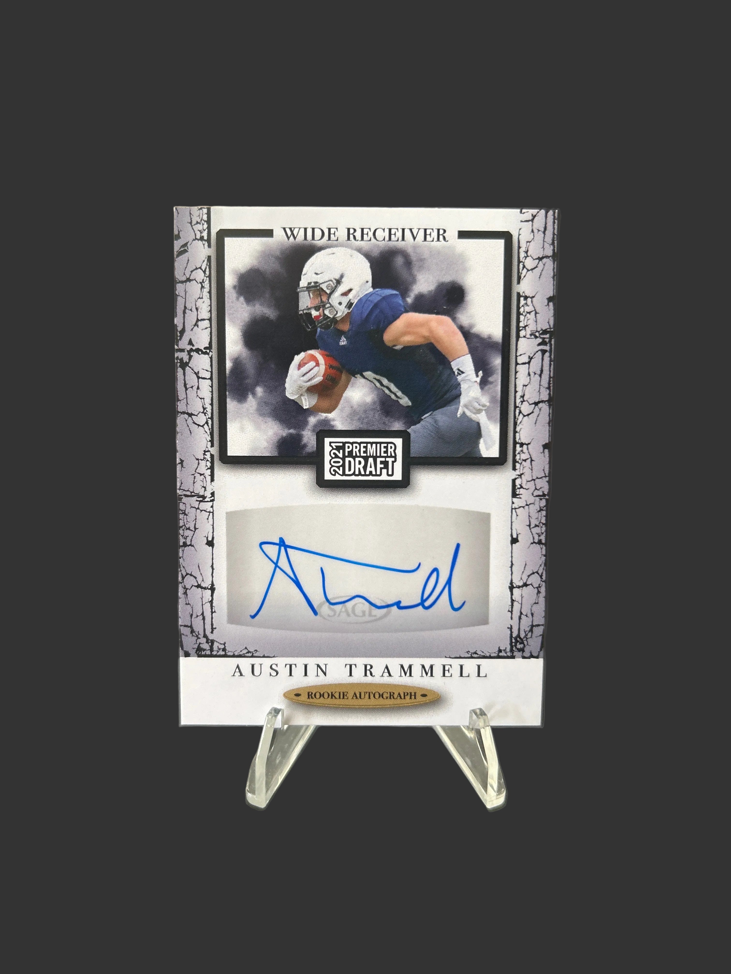 2021 SAGE Premier Draft Austin Trammell RC Rookie Autograph No.A166 L.A. Rams