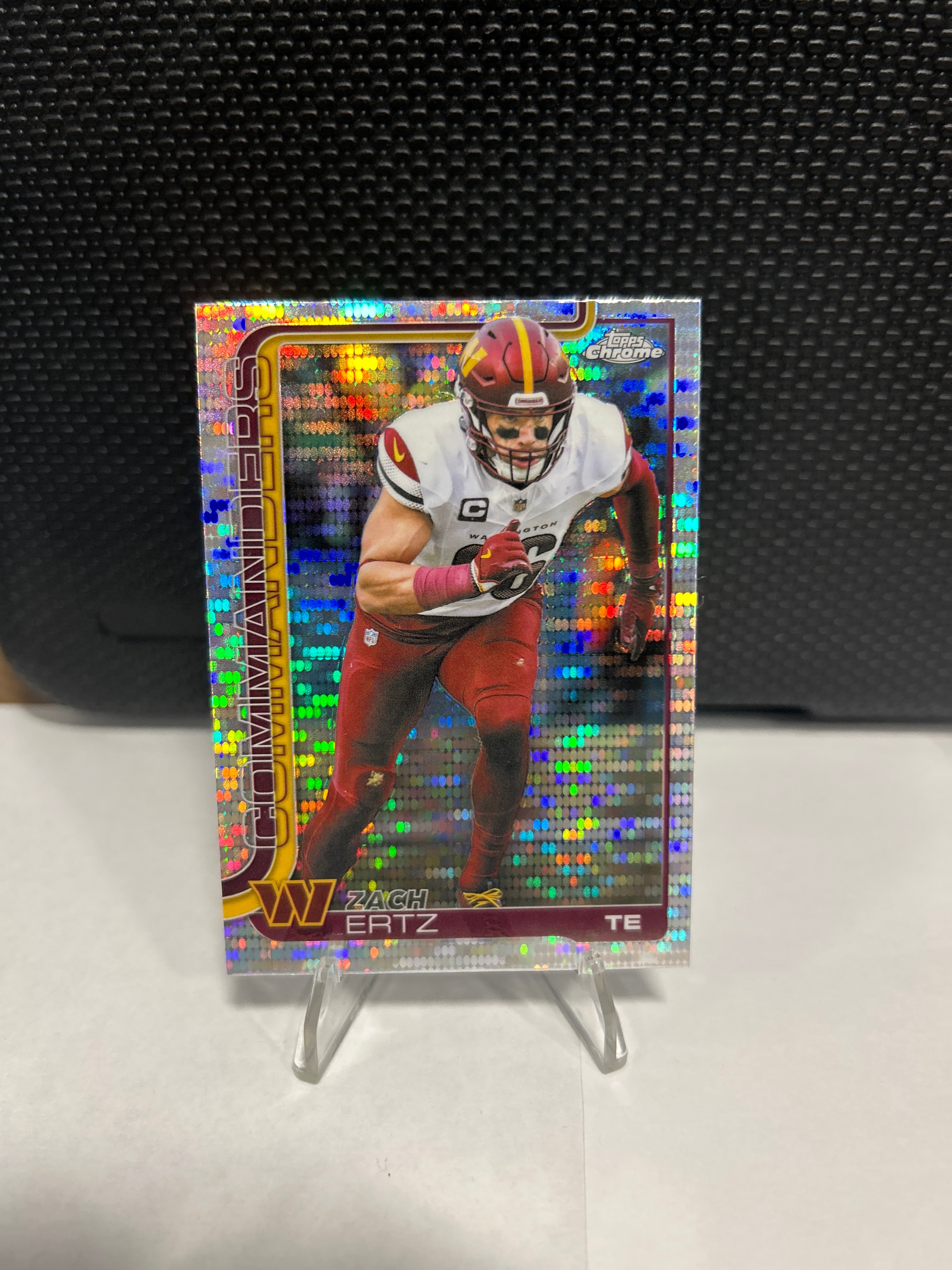2025 Topps Chrome Football Zac Ertz Pulsar Refractor Washington Commanders #297