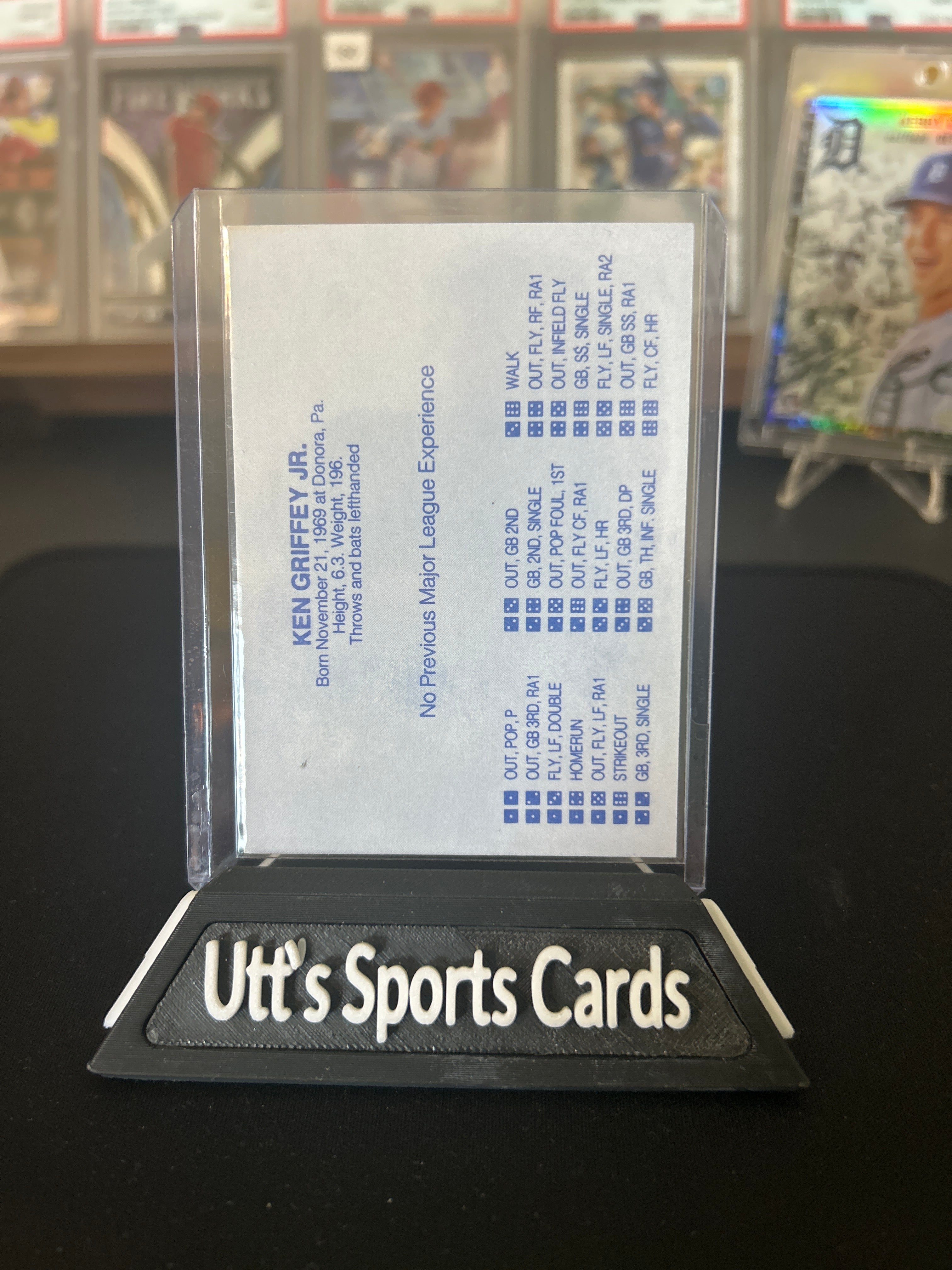 1989 Grand Slam Baseball Ken Griffey Jr Dice Game card NNO HOF