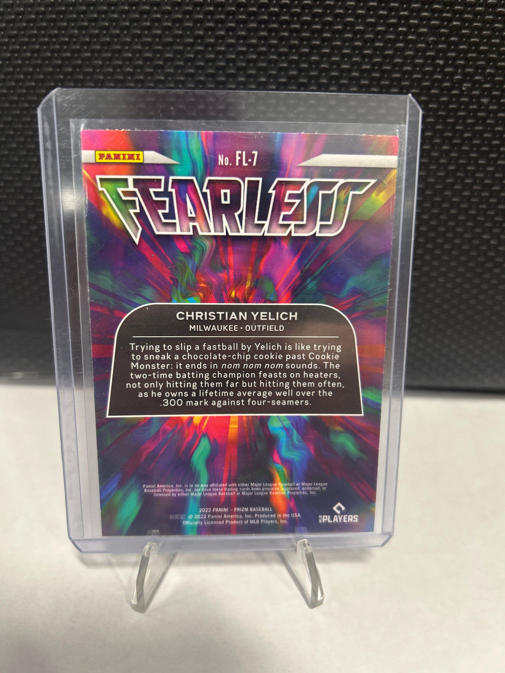 2022 Christian Yelich Panini Prizm Fearless Insert #FL-7 Brewers