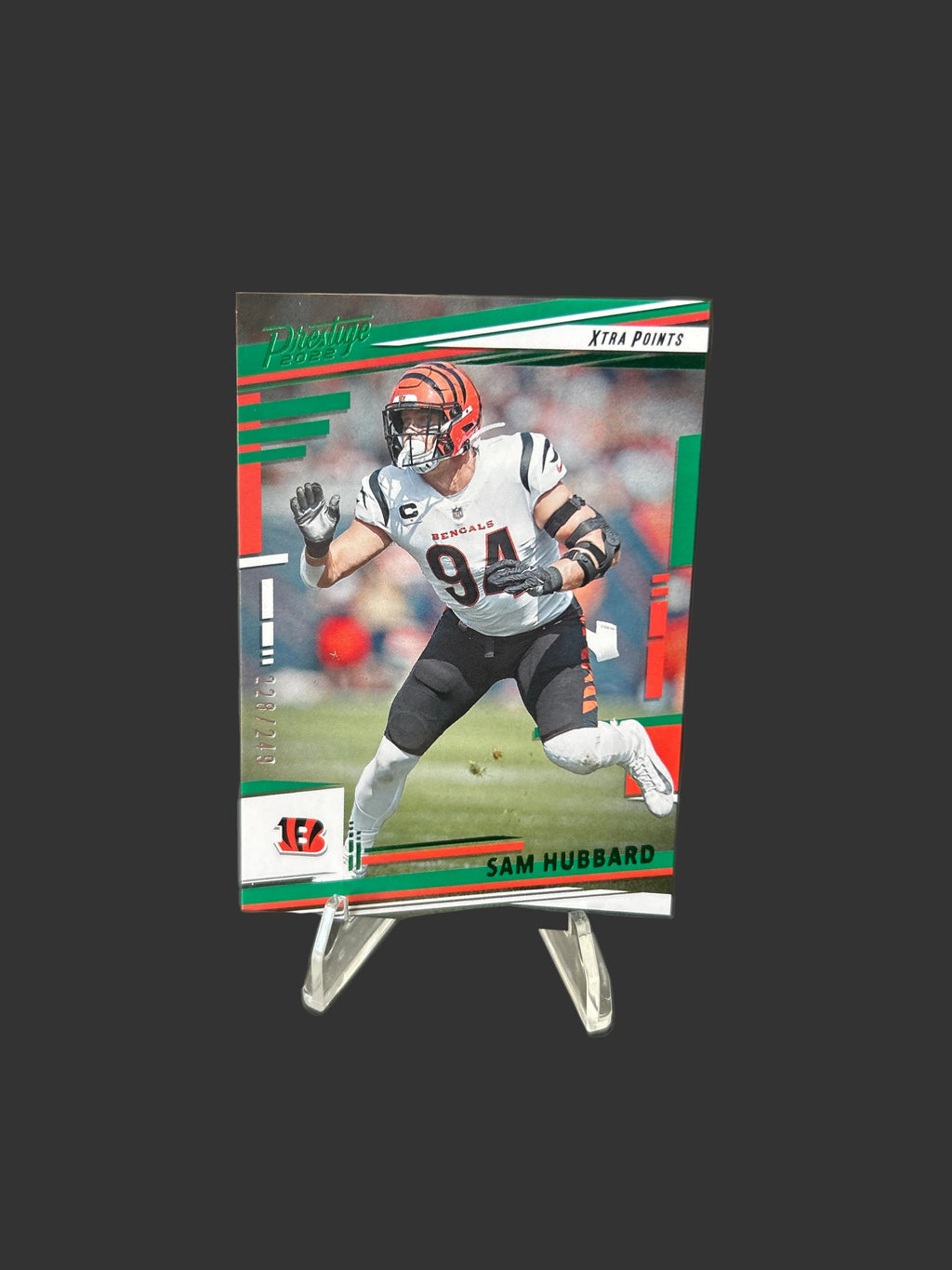 SAM HUBBARD 2022 PANINI PRESTIGE EXTRA POINTS GREEN /249 BENGALS