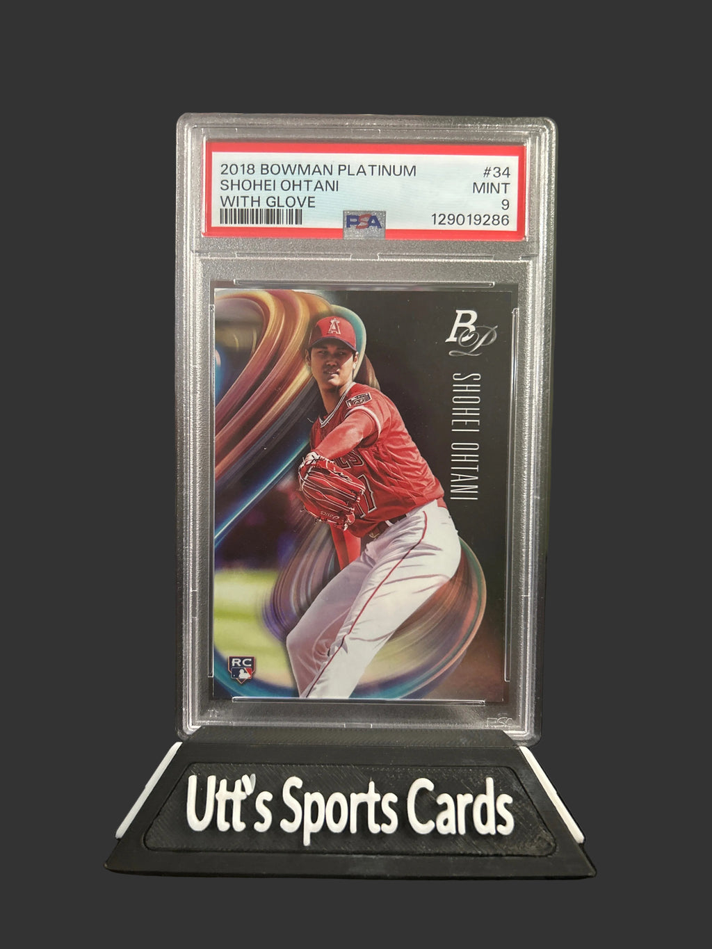 2018 Bowman Platinum Shohei Ohtani RC With Glove  #34 PSA 9 Mint