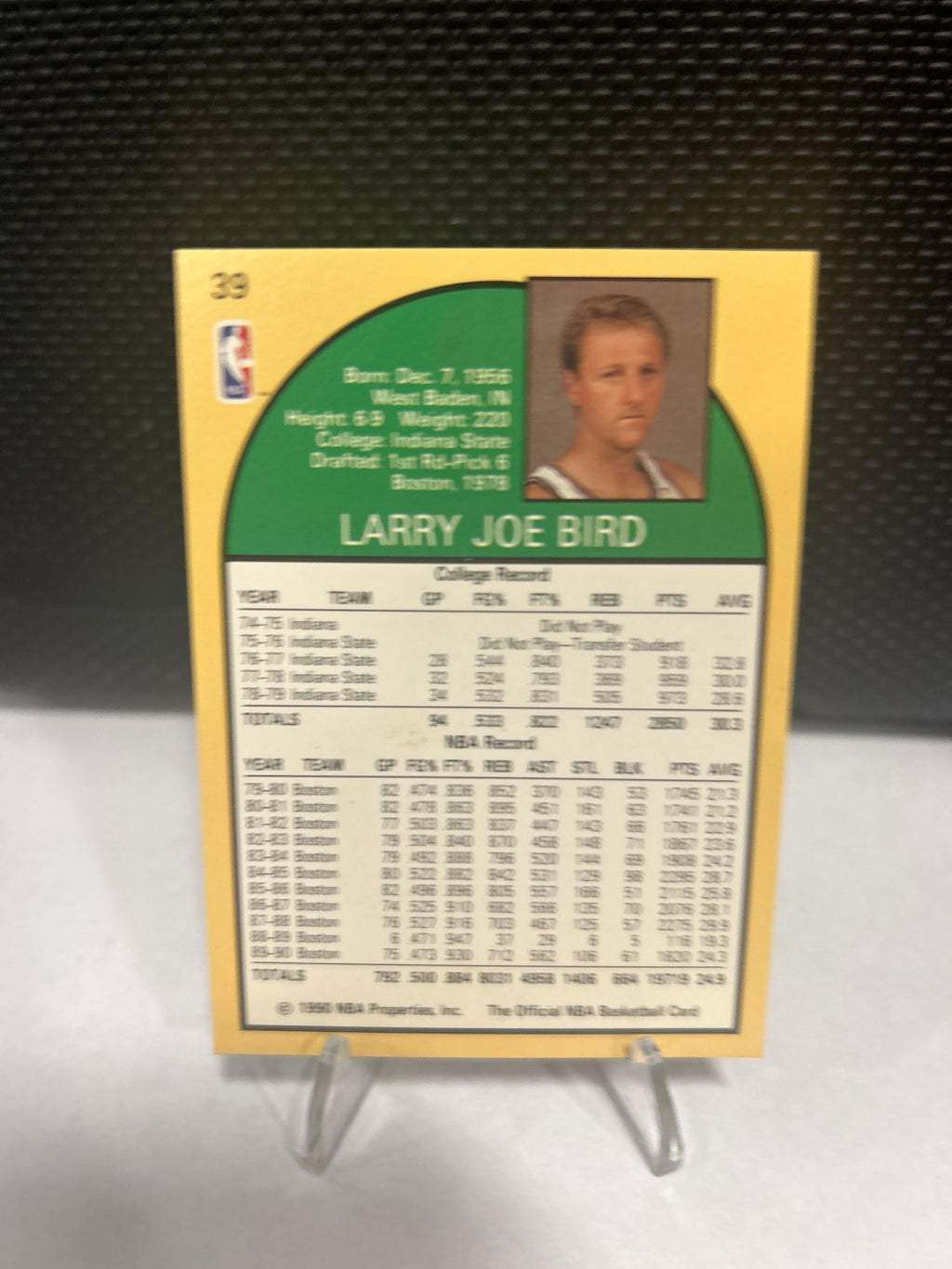1990-91 Hoops Larry Bird #39 Boston Celtics HOF