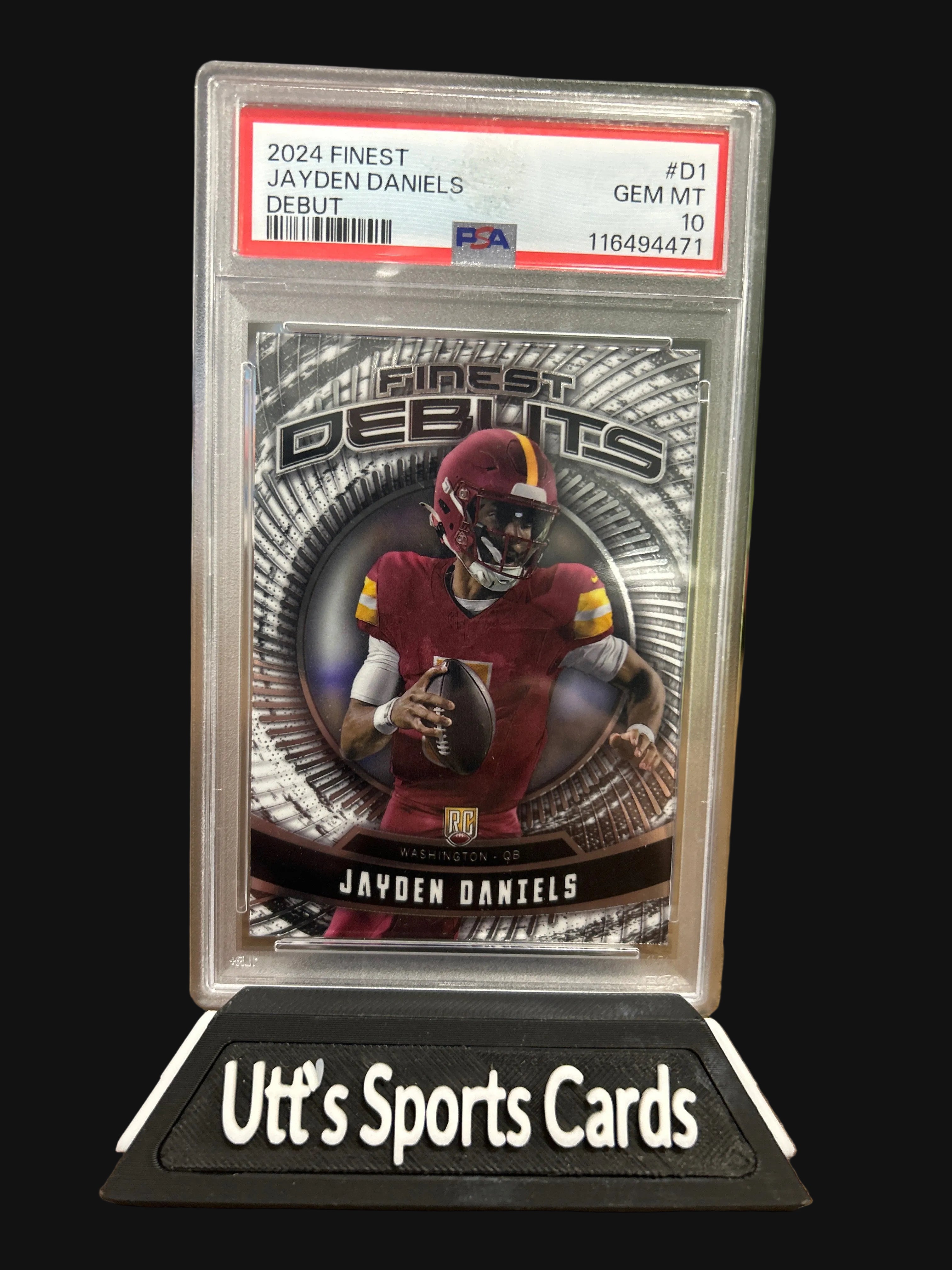 2024 Topps Finest Jayden Daniels RC Debut PSA 10 Gem Mint