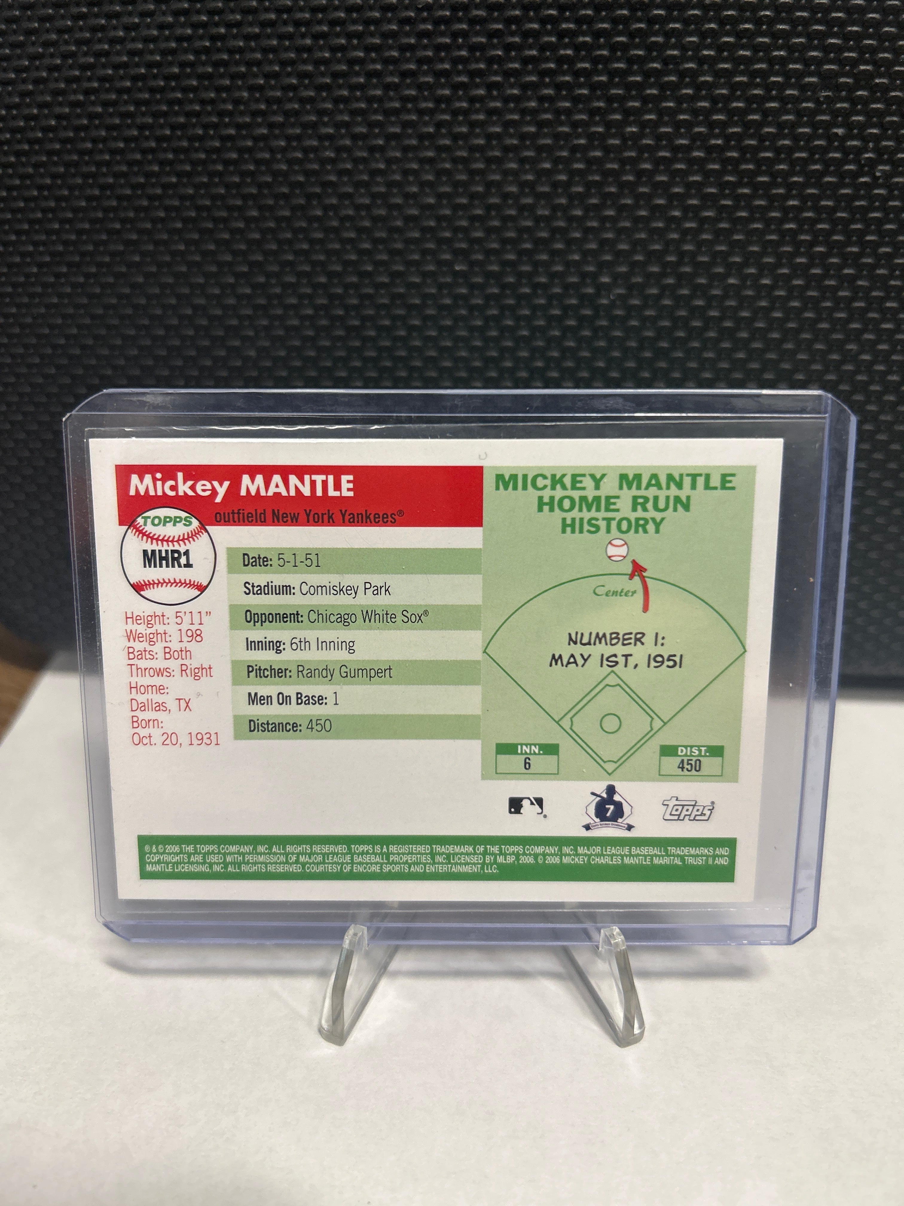 2008 Topps Mickey Mantle Home Run HR#1 MHR1 NrMT