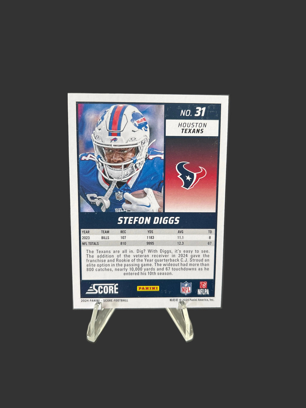 2024 Score - Stefon Diggs #31 Gold Dots /240