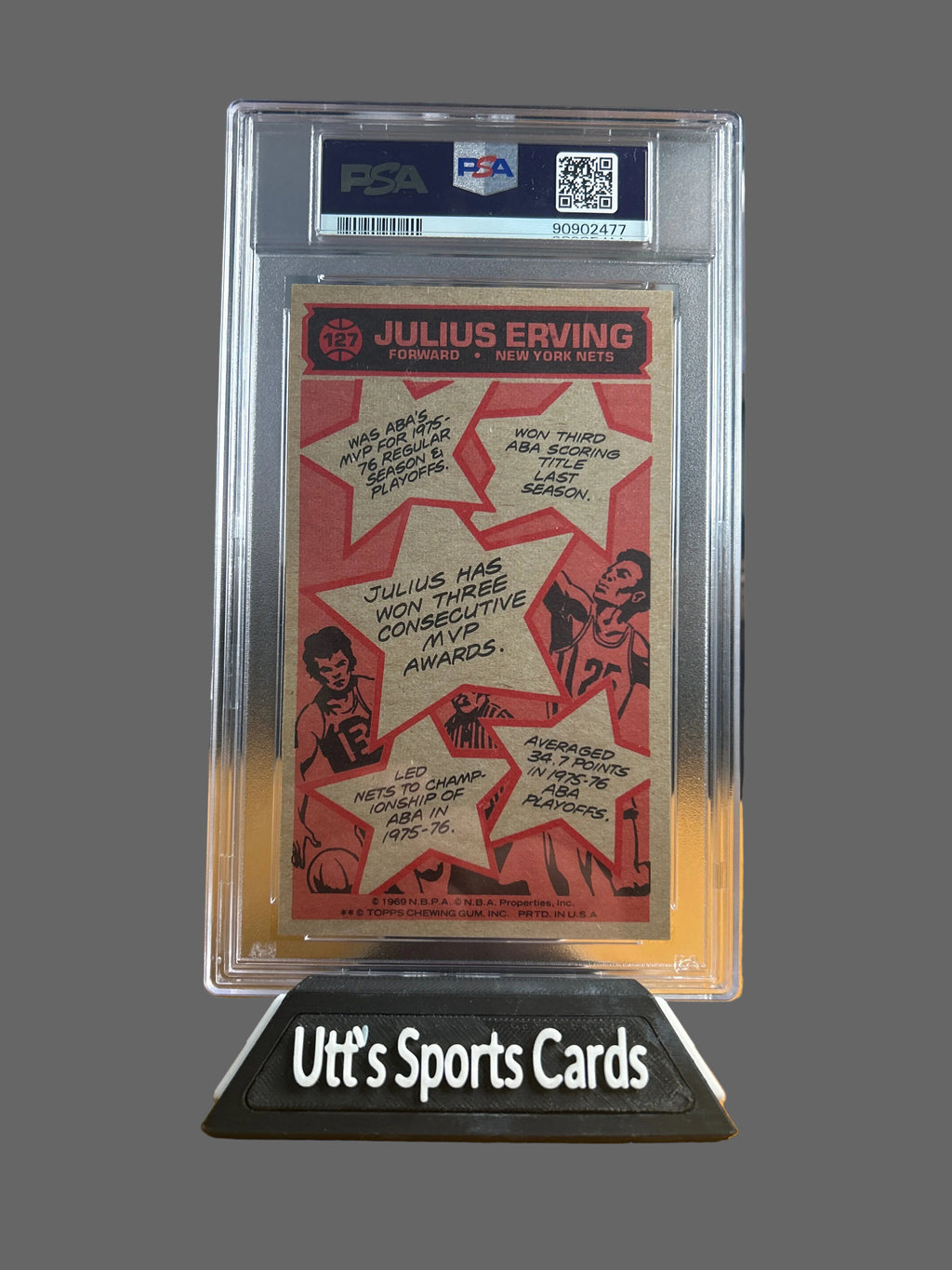 1976 Topps Julius Erving All-Star #127 Philadelphia 76ers PSA 6 EX HOF