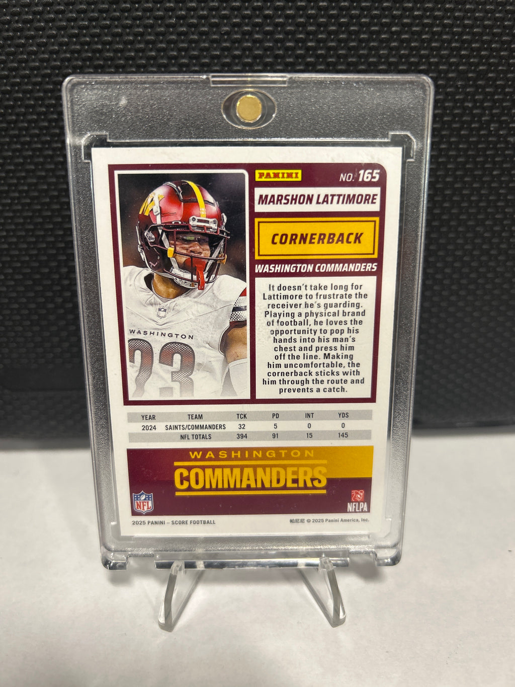 2025 Score # 165 Marshon Lattimore Extraterrestrial Case Hit