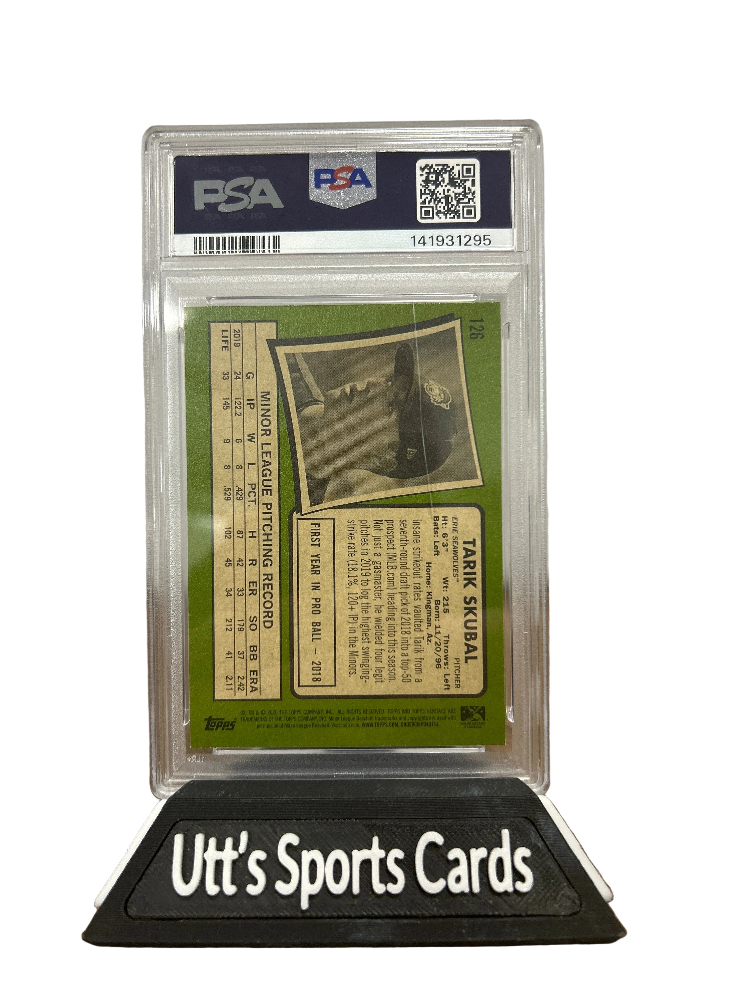 2020 Topps Heritage Minor League #126 Tarik Skubal PSA 9