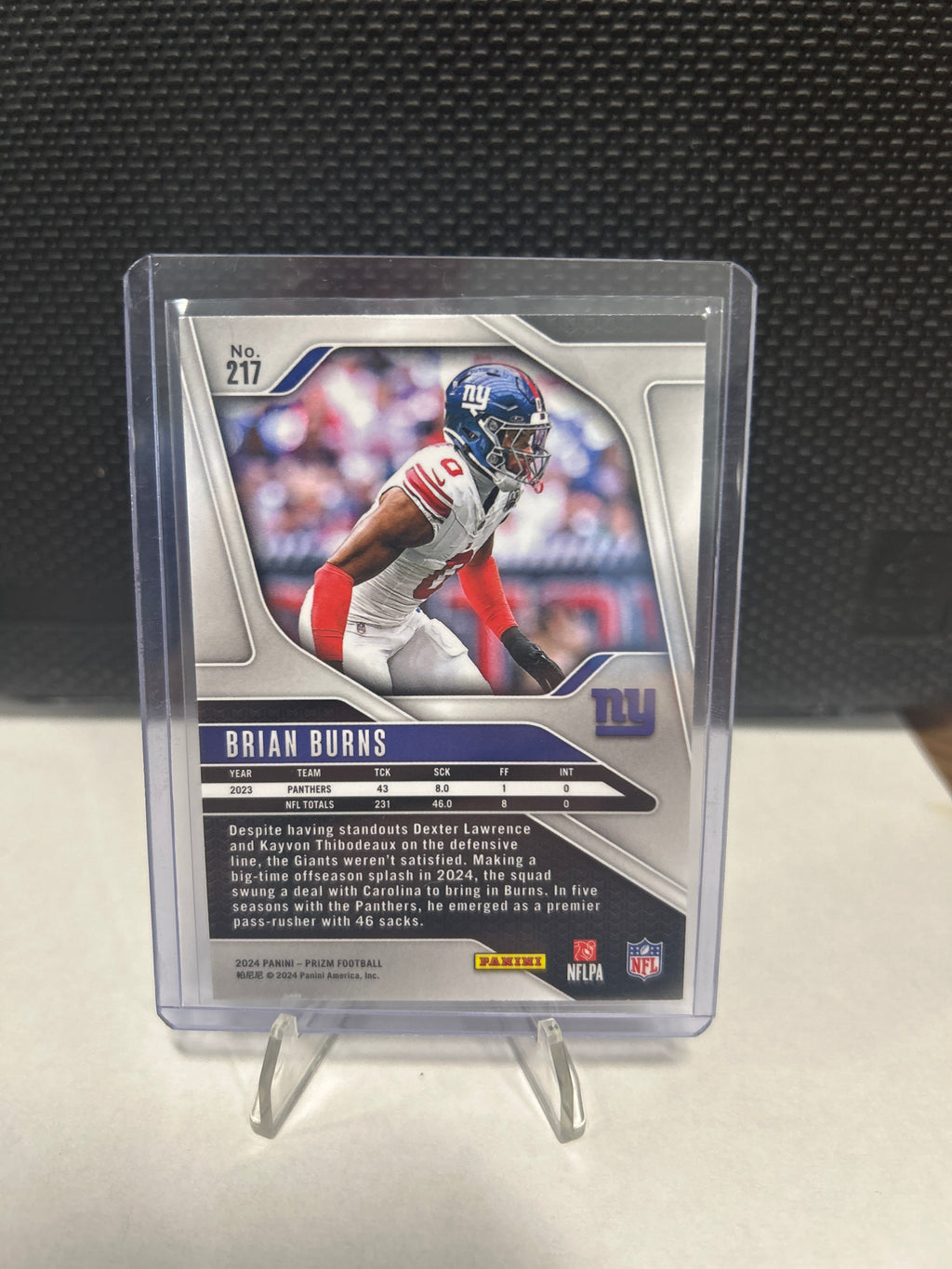 2024 Panini Prizm Football #217 Brian Burns New York Giants NFL Card