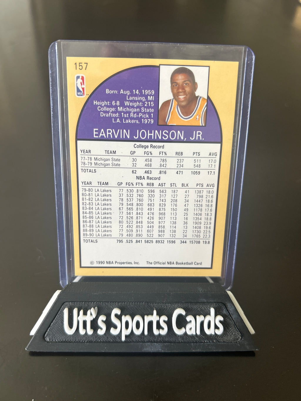 1990 NBA Hoops Magic Johnson Most Valuable Player Card #157 Lakers HOF 🔥🏀🔥