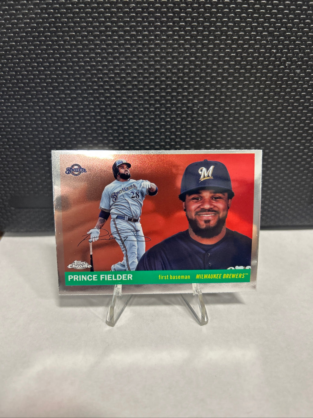 2025 Topps Chrome Platinum Prince Fielder #417 Milwaukee Brewers